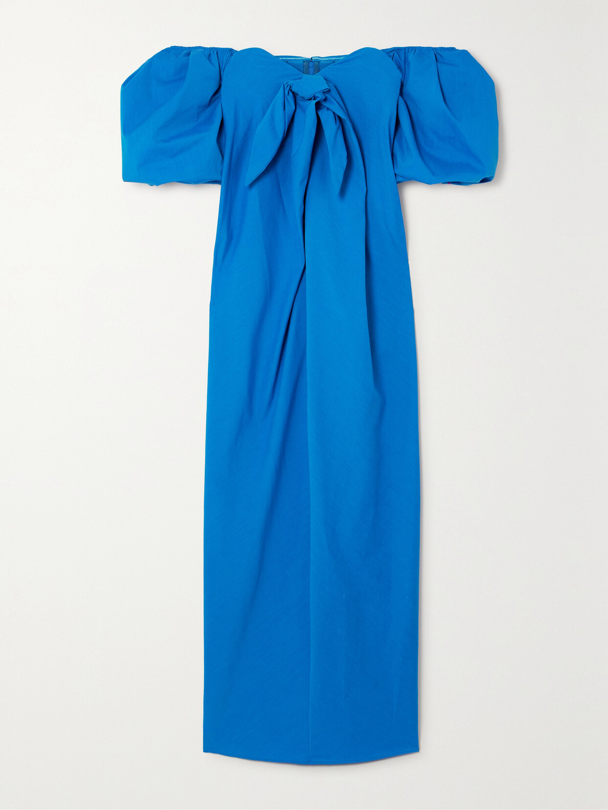 CAROLINE CONSTAS - Reyna Off-the-shoulder Cotton-blend Maxi Dress - Blue