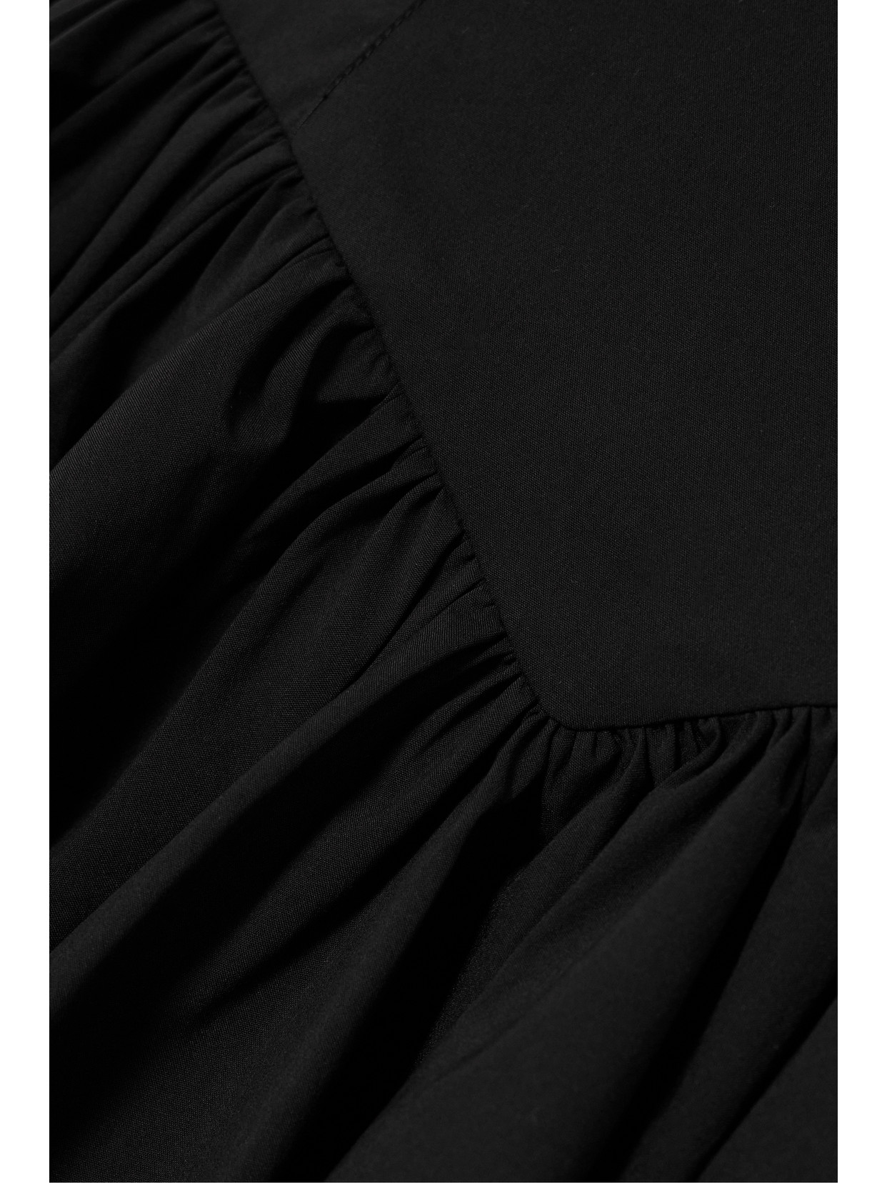 Caroline Constas Orelia Cotton-blend Poplin Mini Dress In Black