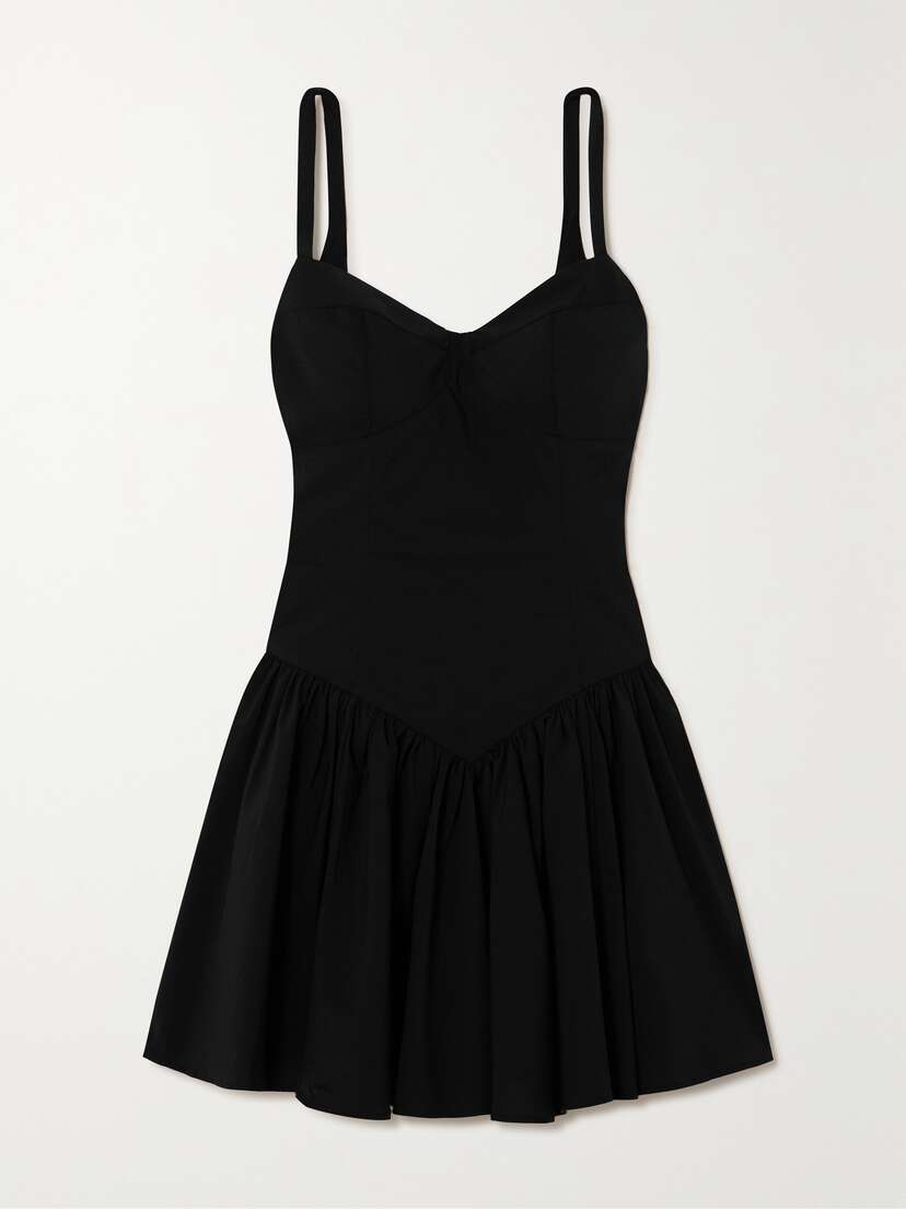 CAROLINE CONSTAS Orelia Cotton-blend Poplin Mini Dress