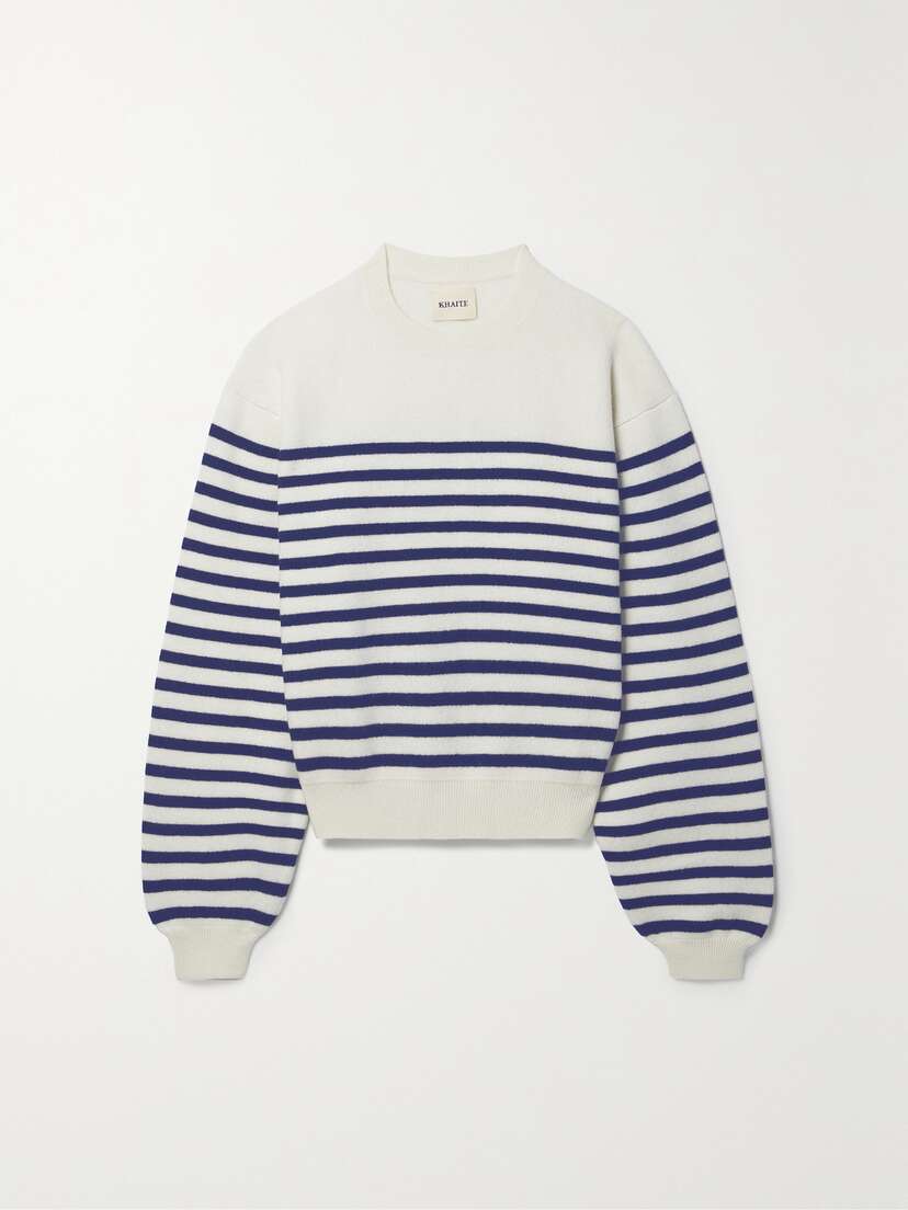 Khaite Viola Striped Cashmere Sweater