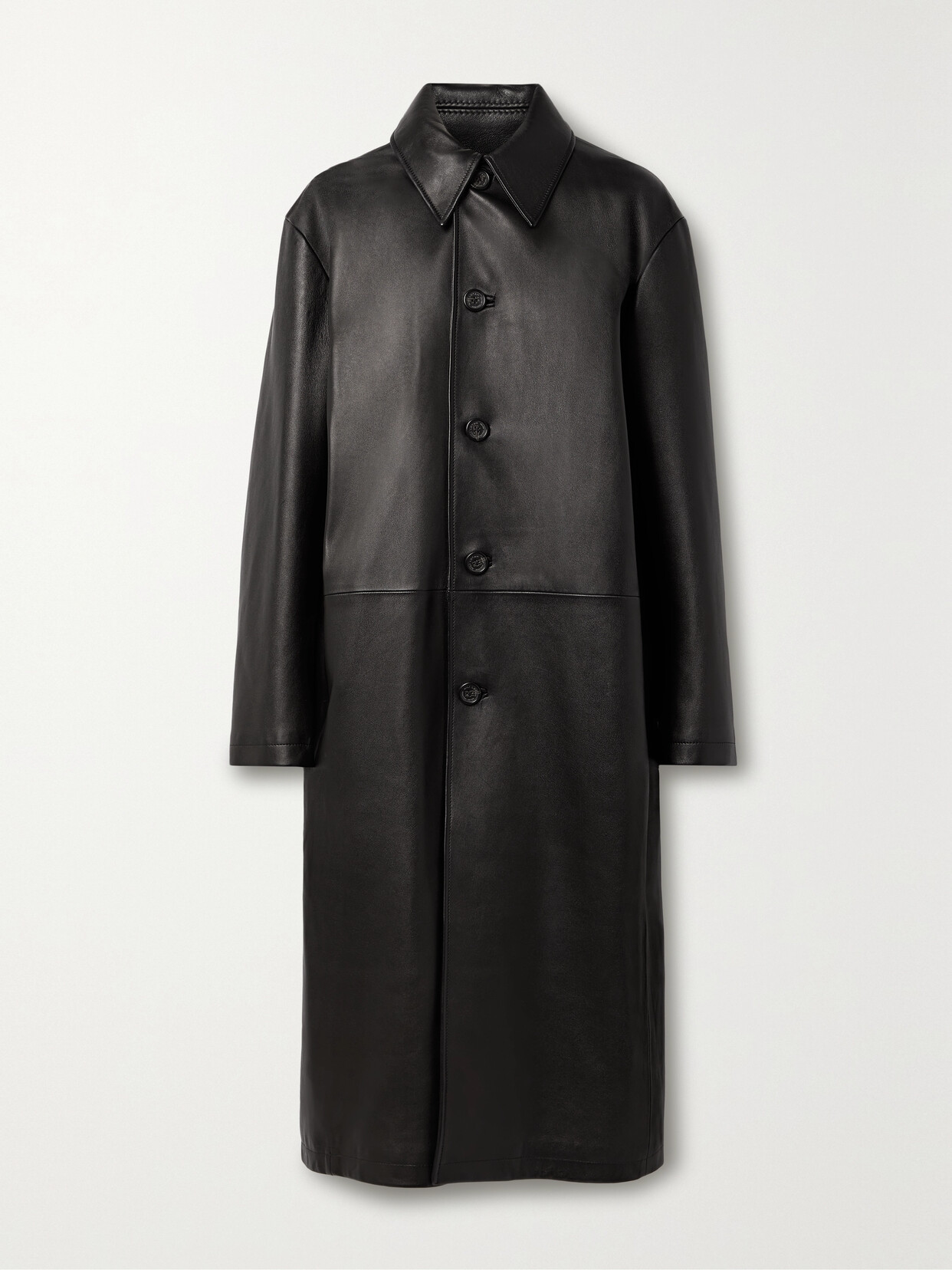 NILI LOTAN ABEL PANELED LEATHER COAT