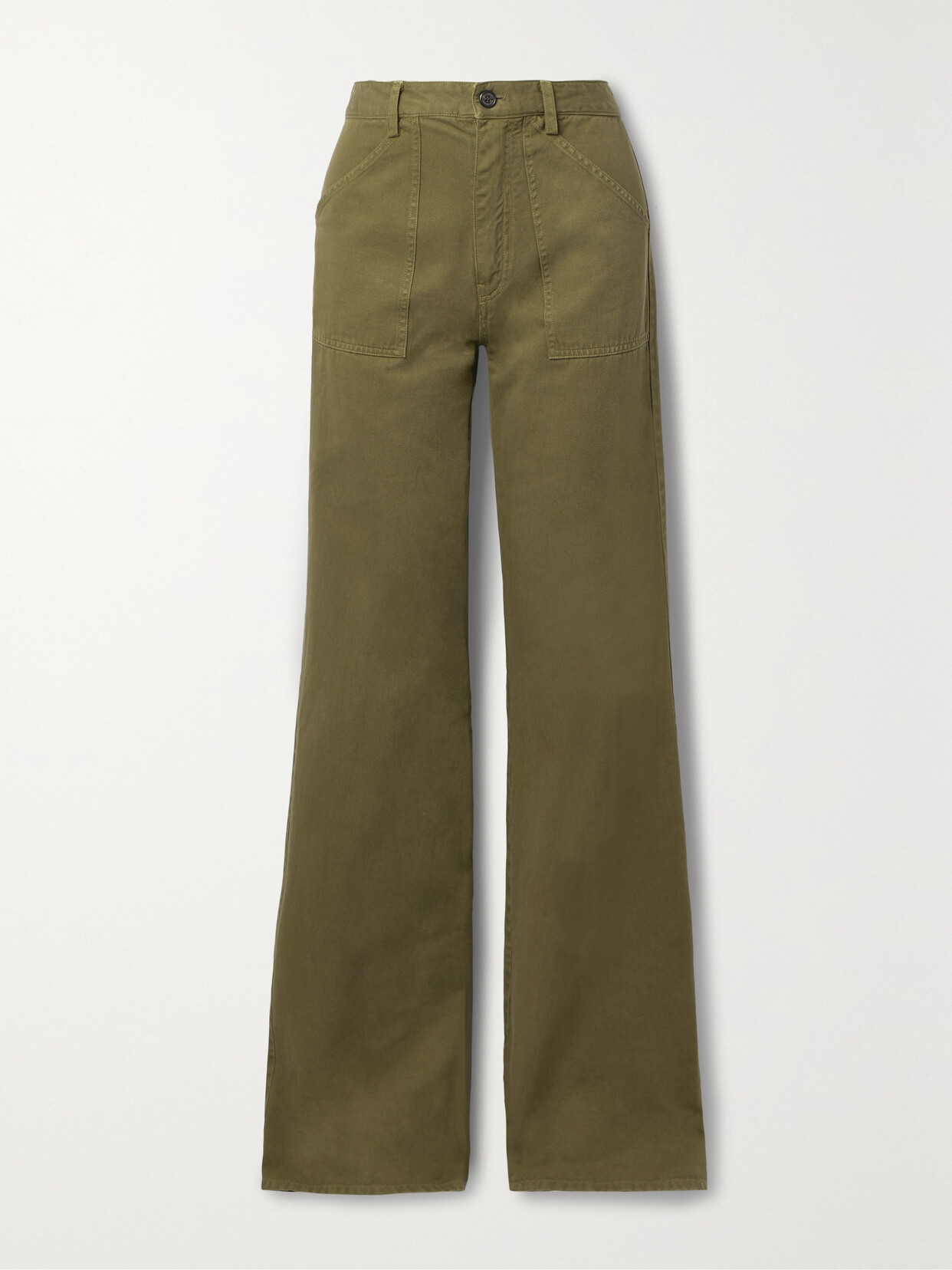 Nili Lotan Quentin Cotton-twill Wide-leg Pants