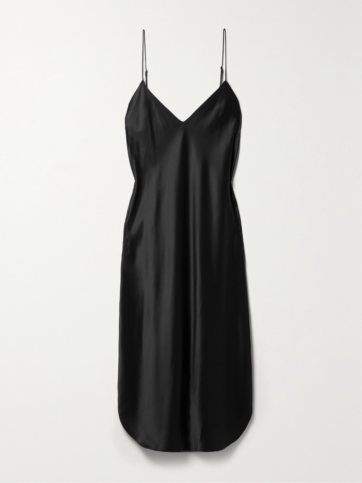 Nili Lotan - Cami Silk-satin Midi Dress - Black