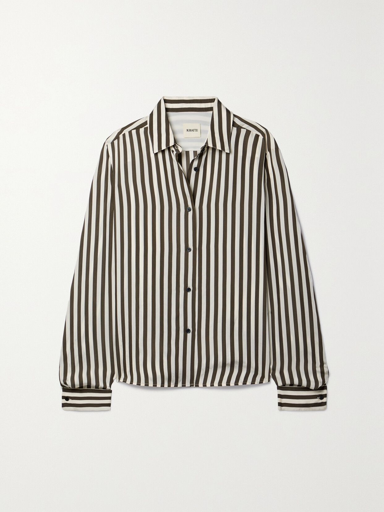 Khaite - Argo Striped Satin Shirt - Multi