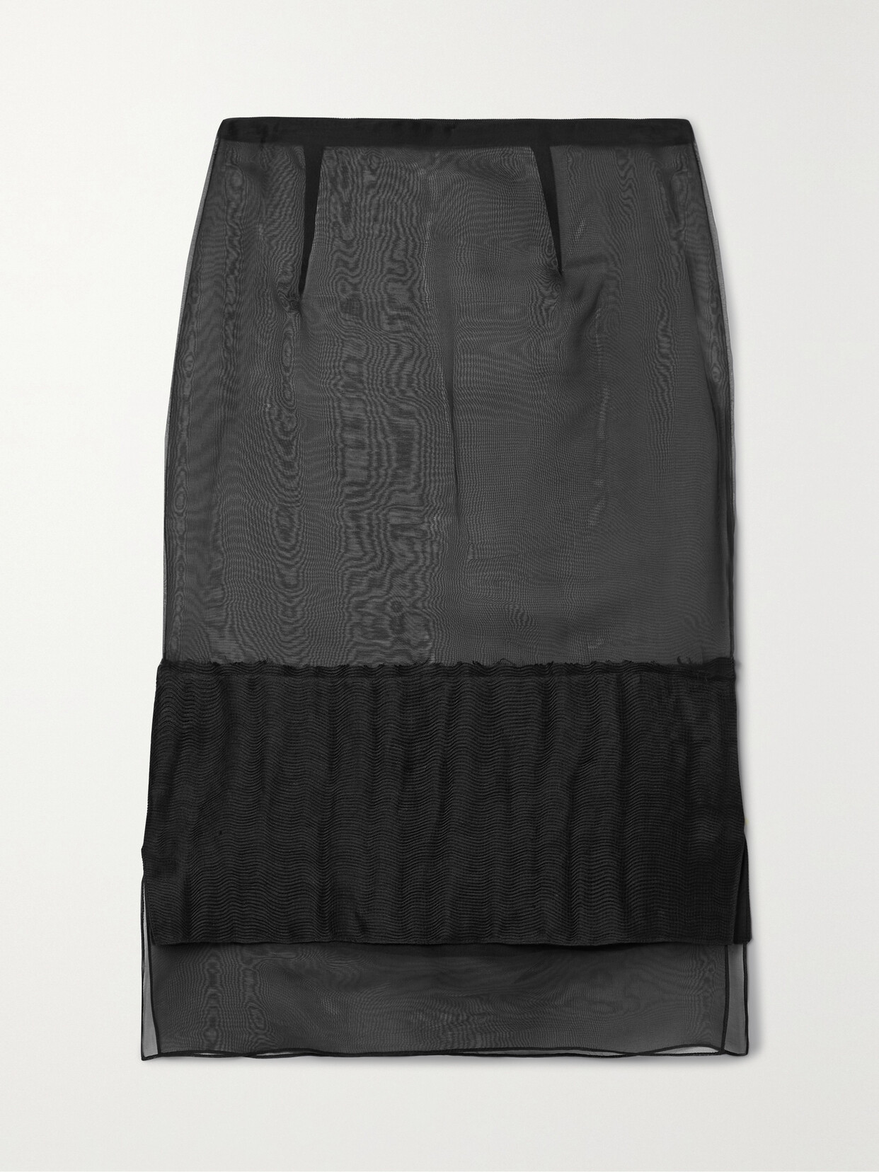 Khaite - Alleta Silk-organza Midi Skirt - Black