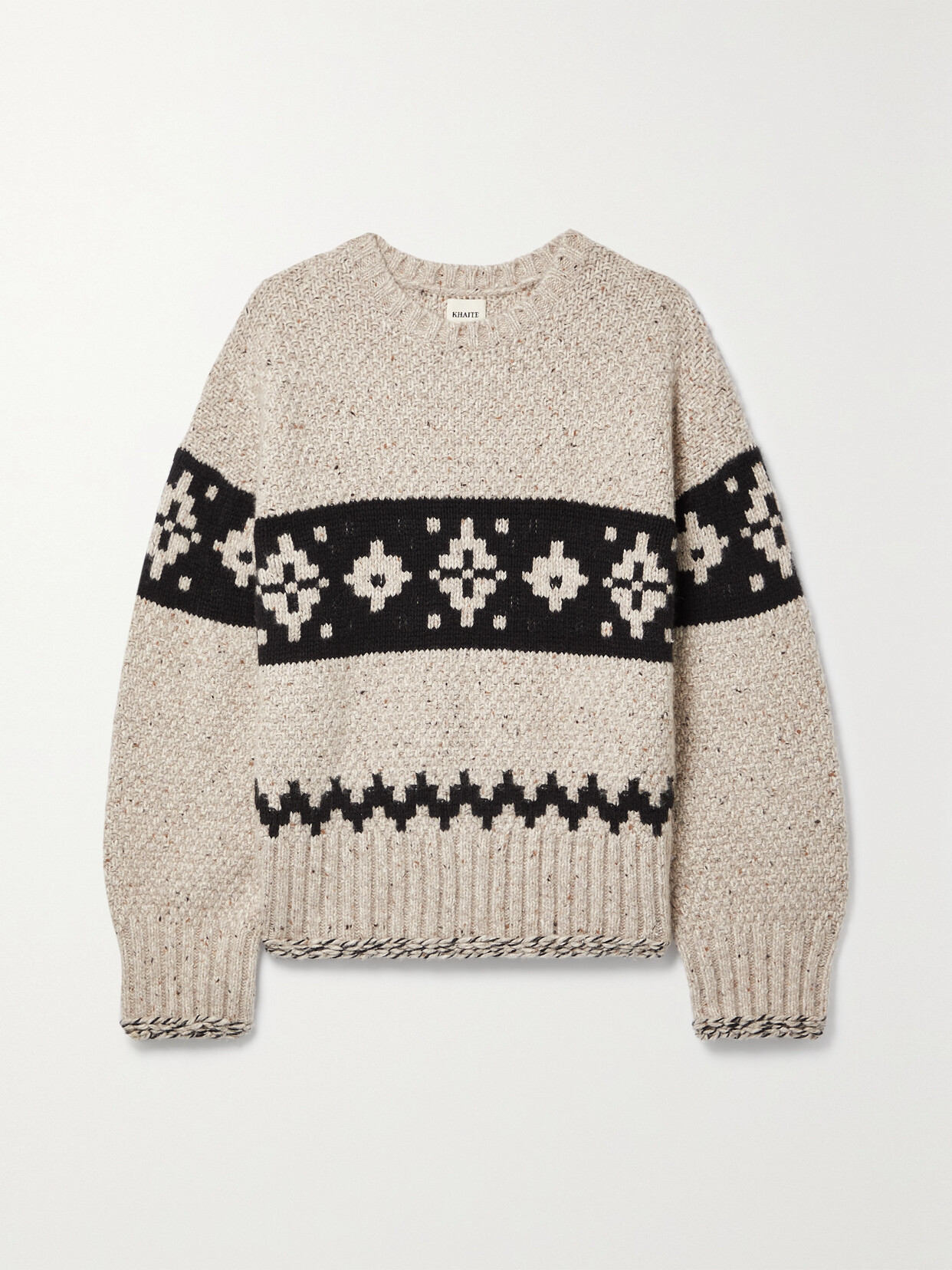 KHAITE TABI OVERSIZED FAIR ISLE CASHMERE SWEATER