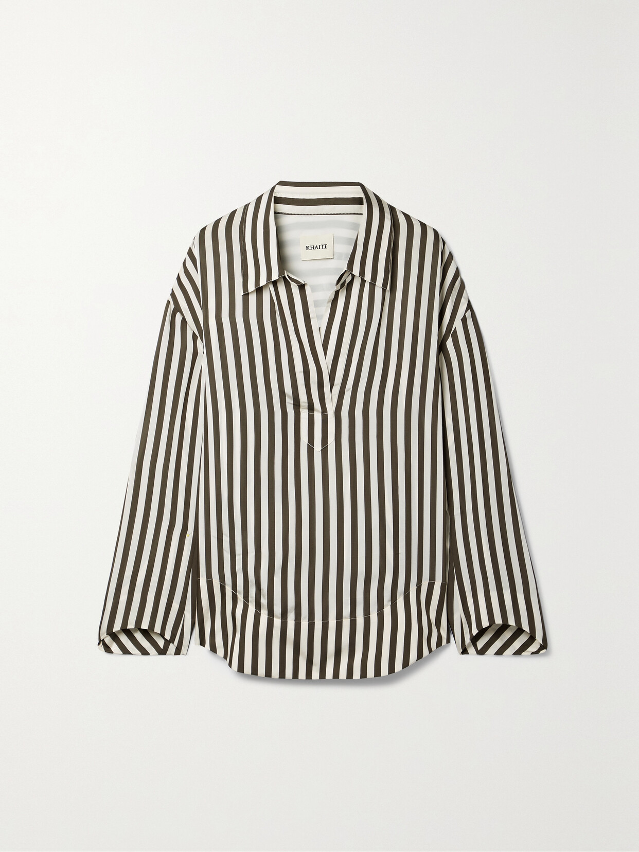 KHAITE MELAN STRIPED WOVEN SHIRT