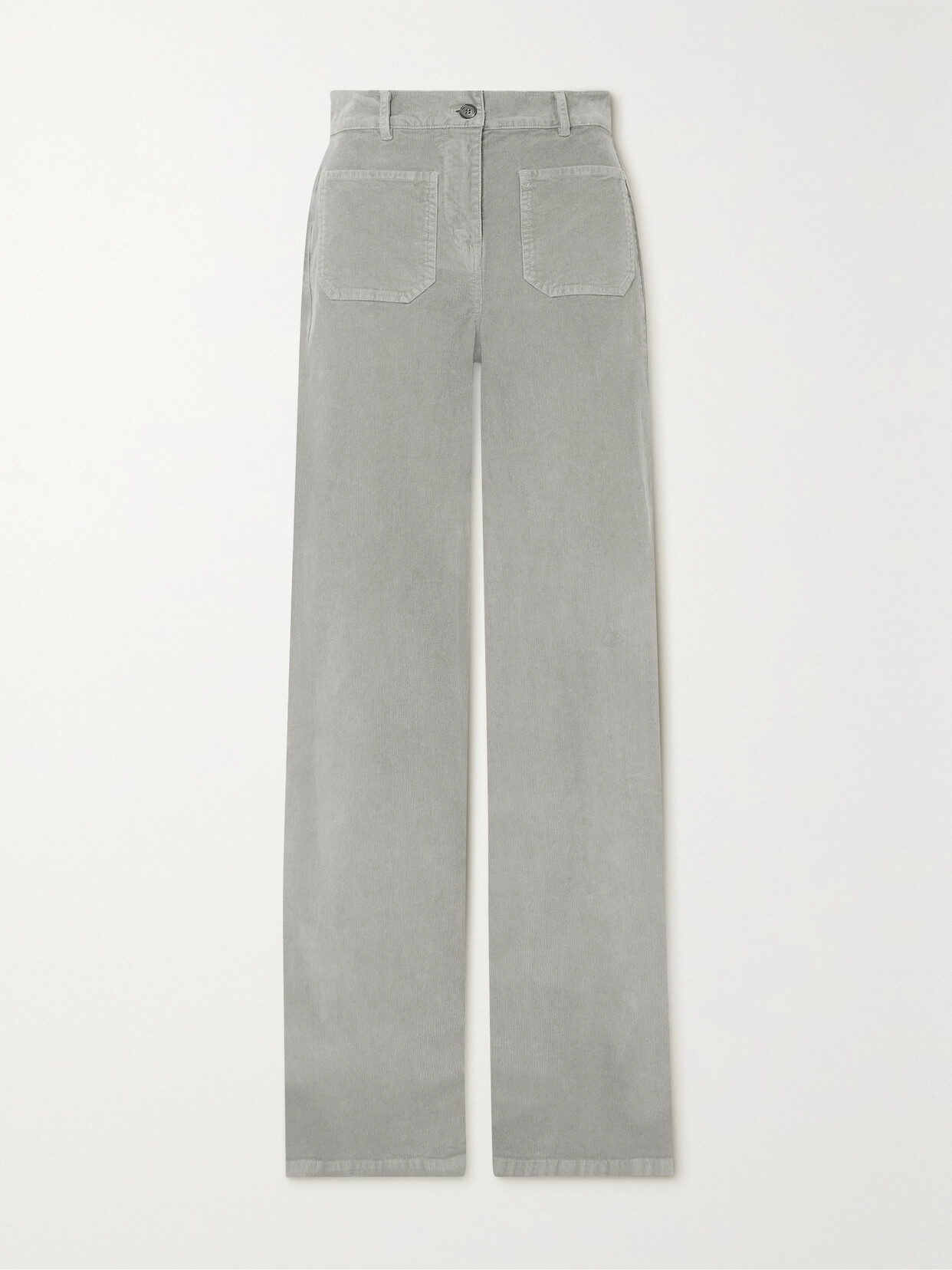 Nili Lotan - Florence Cotton-blend Corduroy Flared Pants - Gray