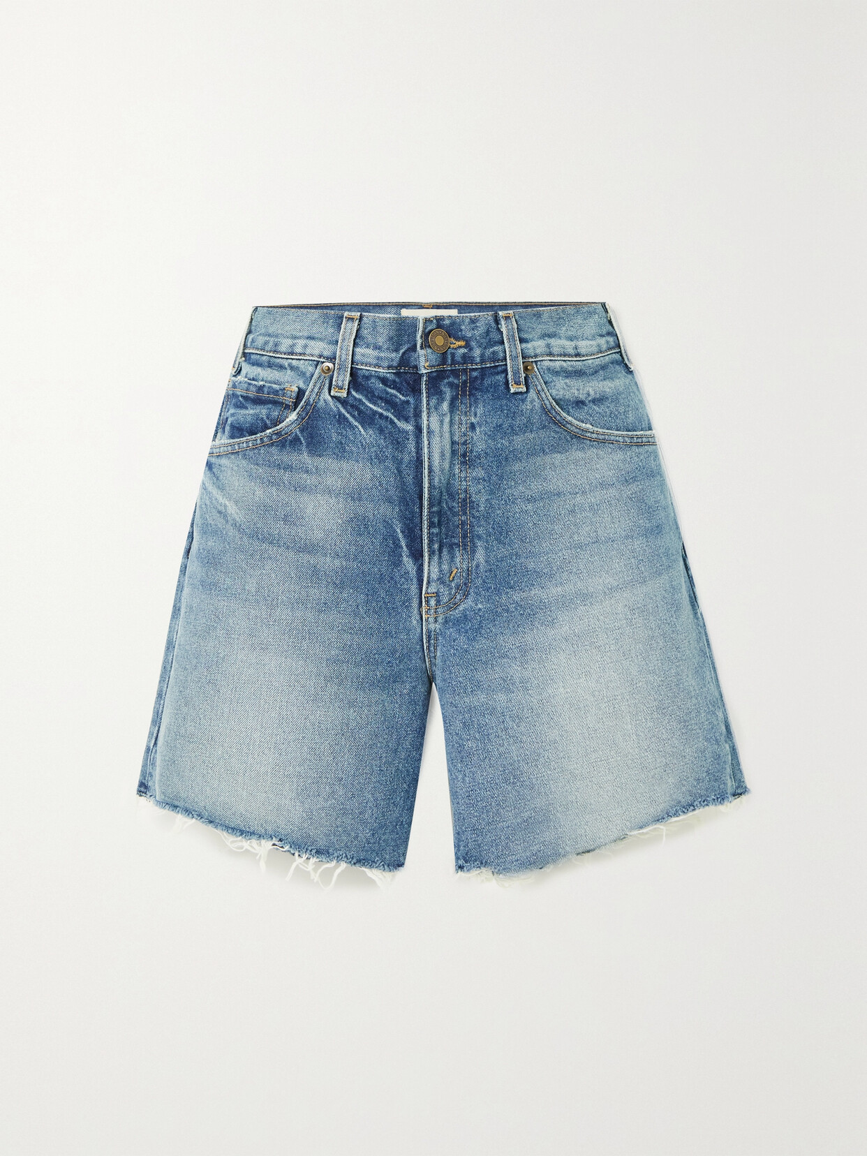 Nili Lotan - Yoann Frayed Denim Shorts - Blue