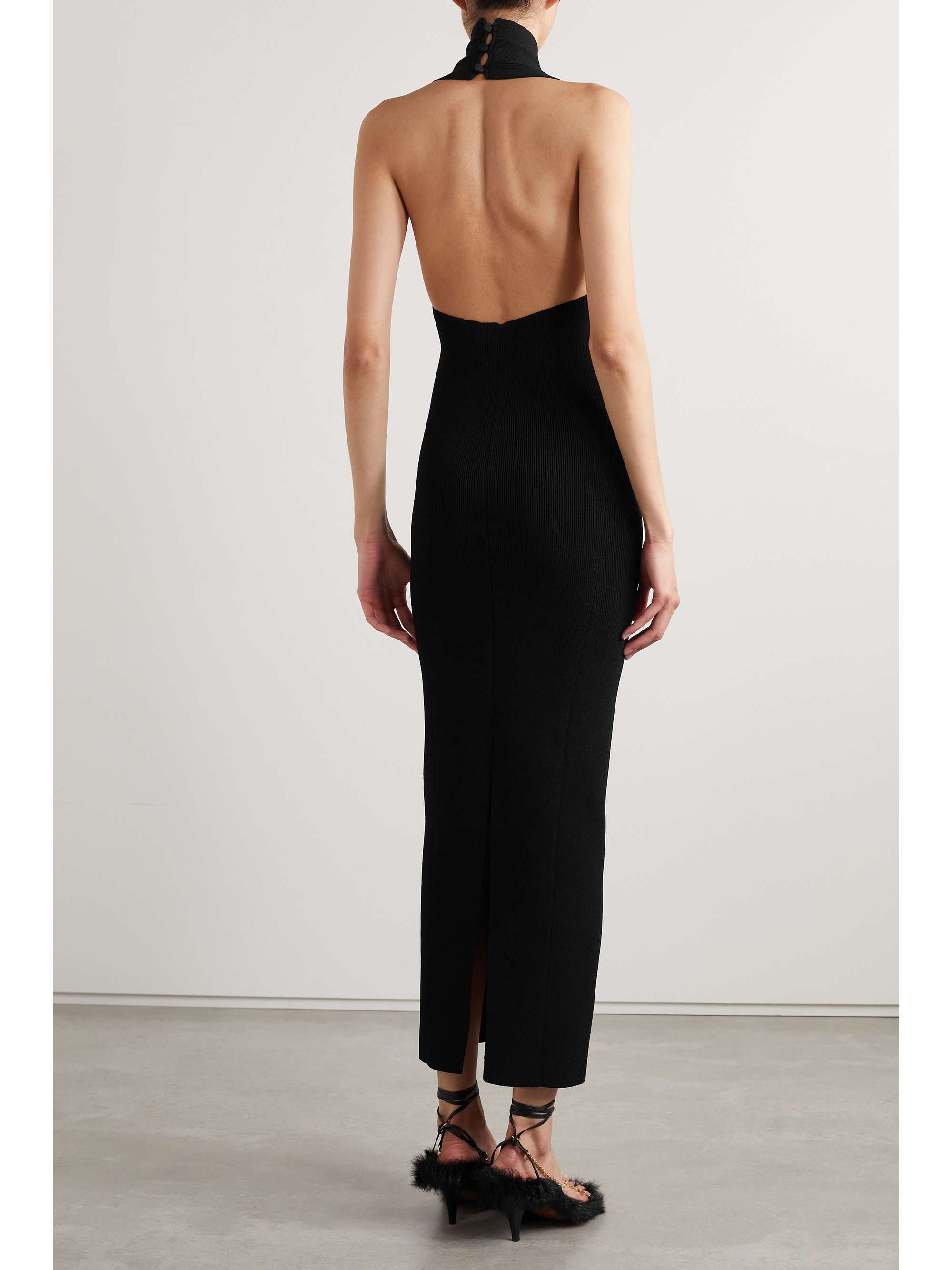 KHAITE Amalfi stretch-knit halterneck maxi dress | NET-A-PORTER