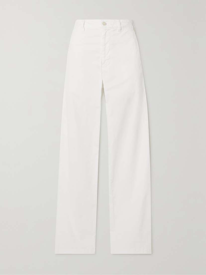 Nili Lotan Eliot Cotton-blend Twill Wide-leg Pants