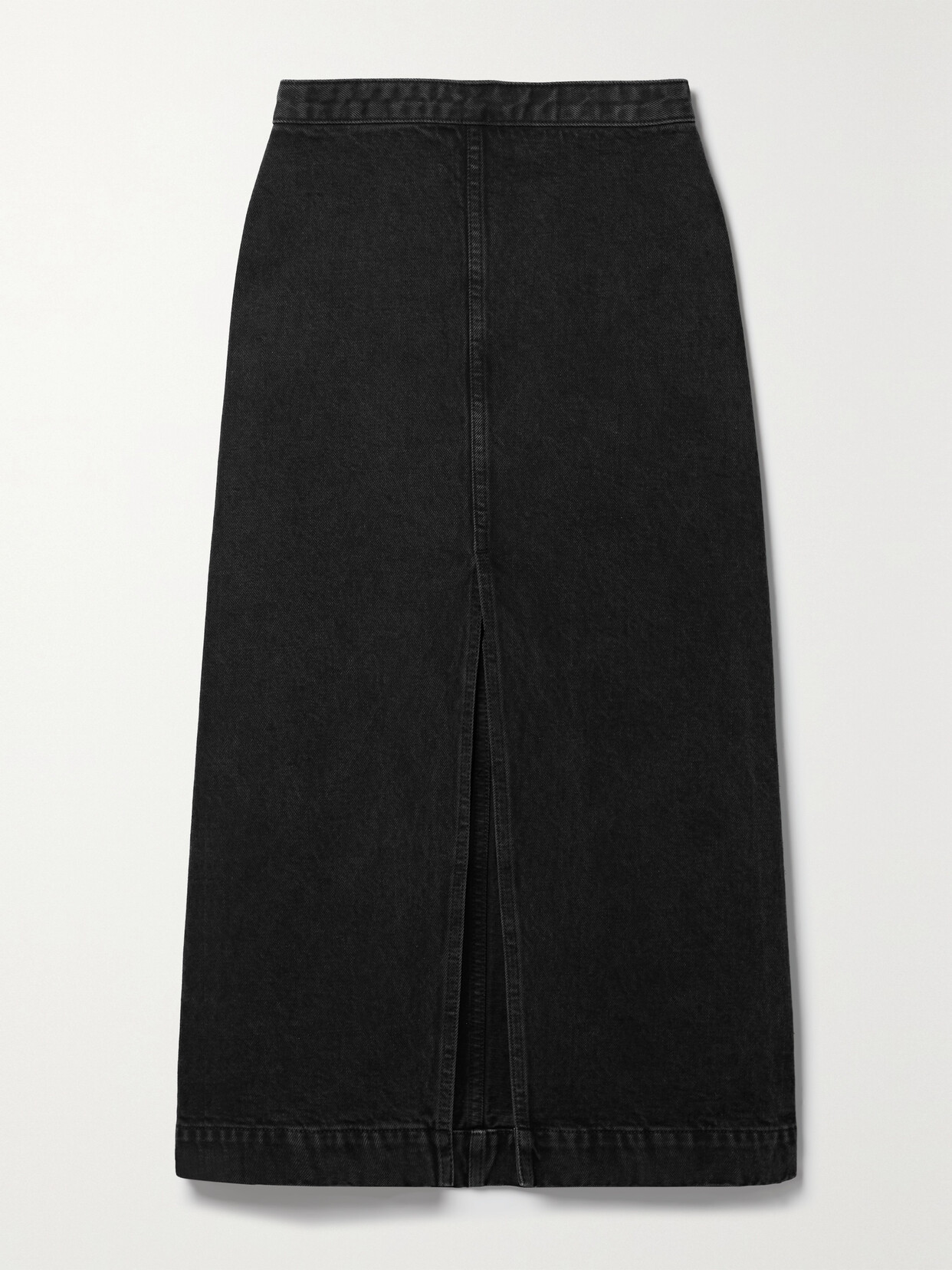 Khaite - Fraser Denim Midi Skirt - Black