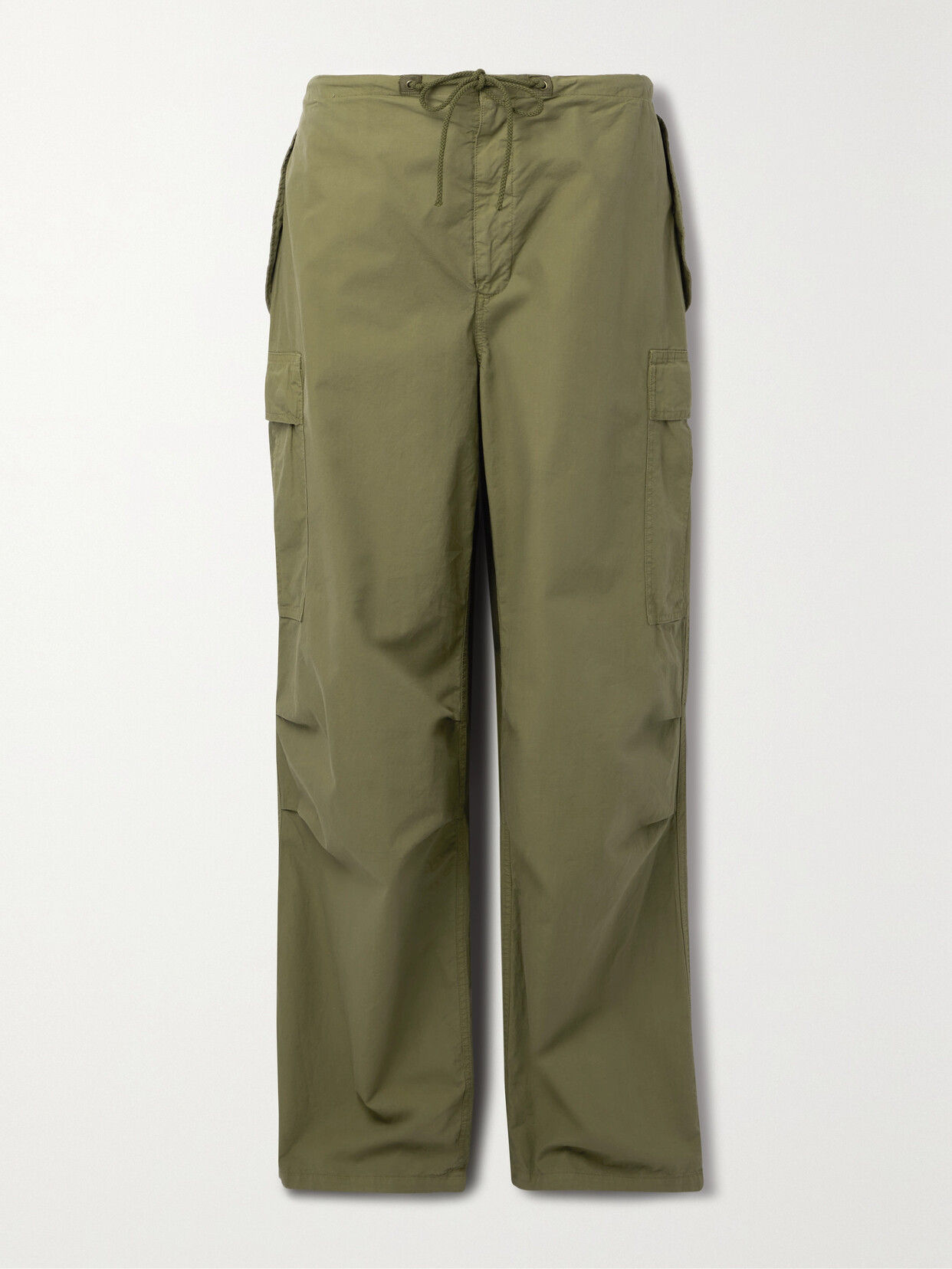 Nili Lotan - Lison Cotton-poplin Wide-leg Cargo Pants - Green