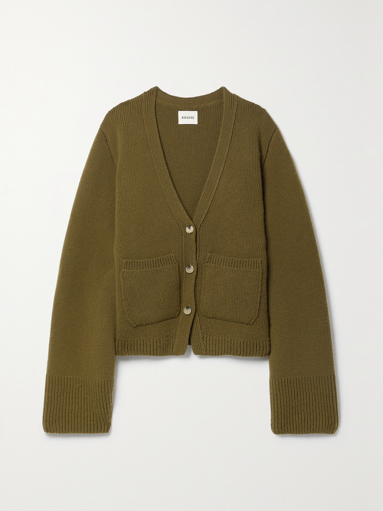 Shop Khaite Scarlet Cashmere Cardigan In Green