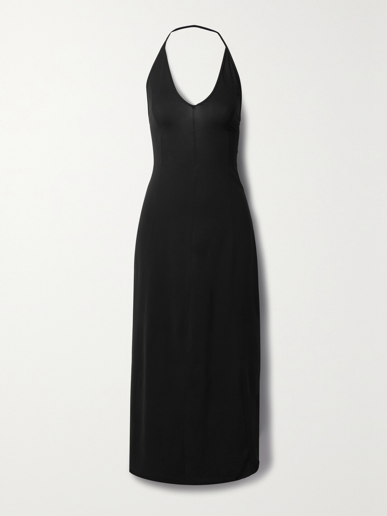 Khaite Raysha Jersey Halter Dress In Black