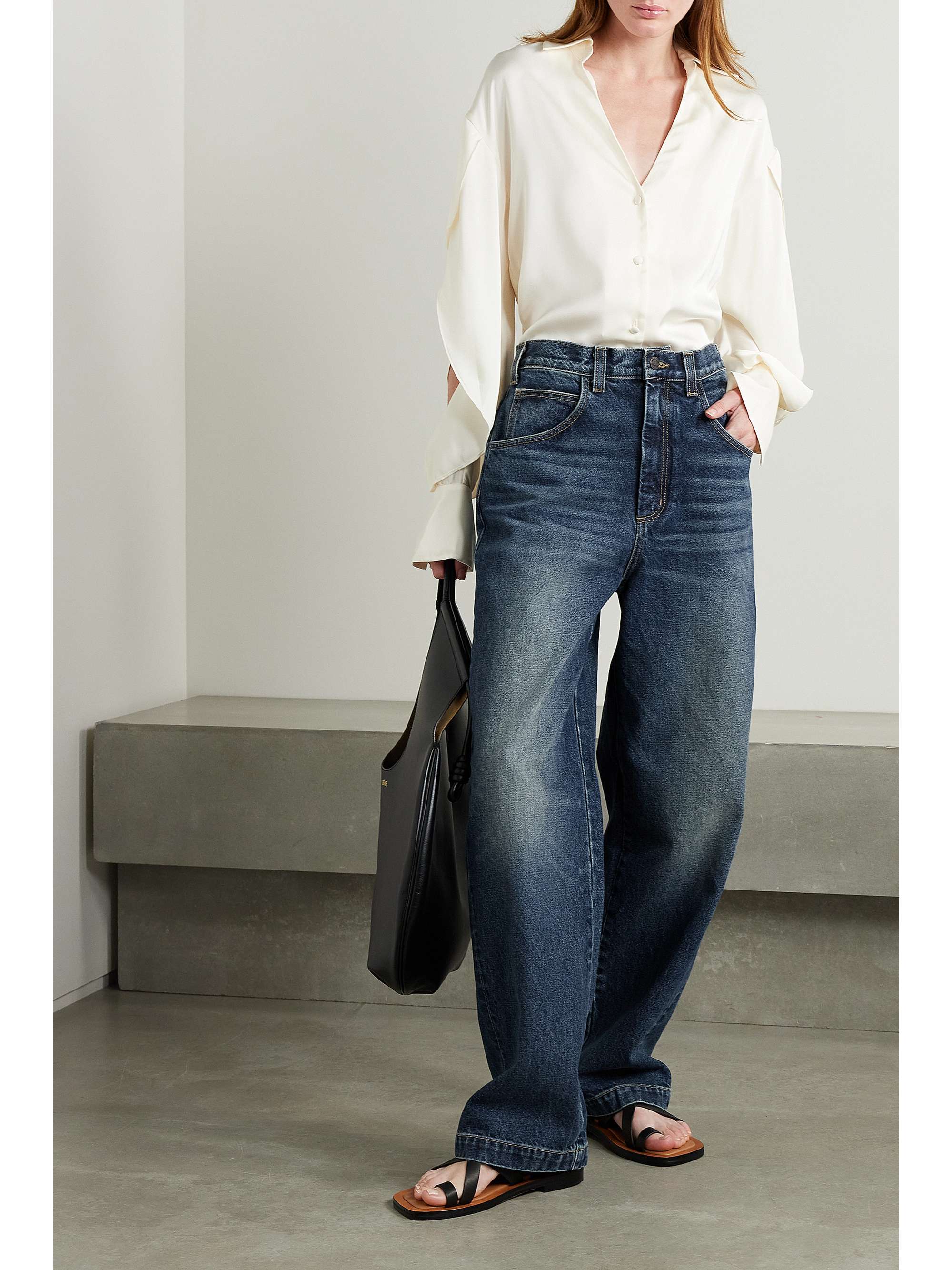 Aaron high-rise straight-leg jeans