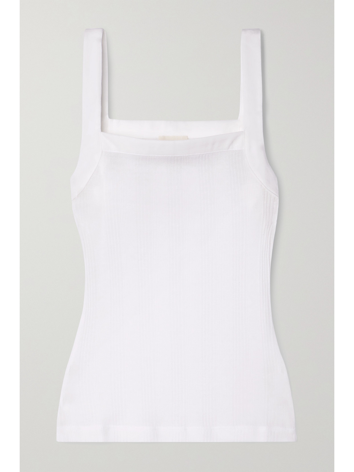 KHAITE OYLAN RIBBED COTTON-BLEND JERSEY TANK