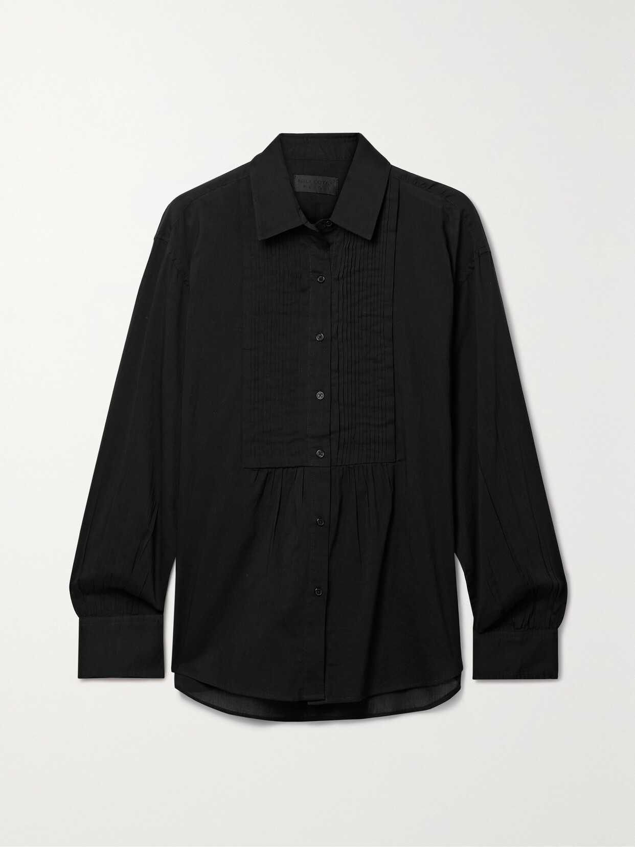 Nili Lotan - Daniel Pintucked Cotton-voile Shirt - Black