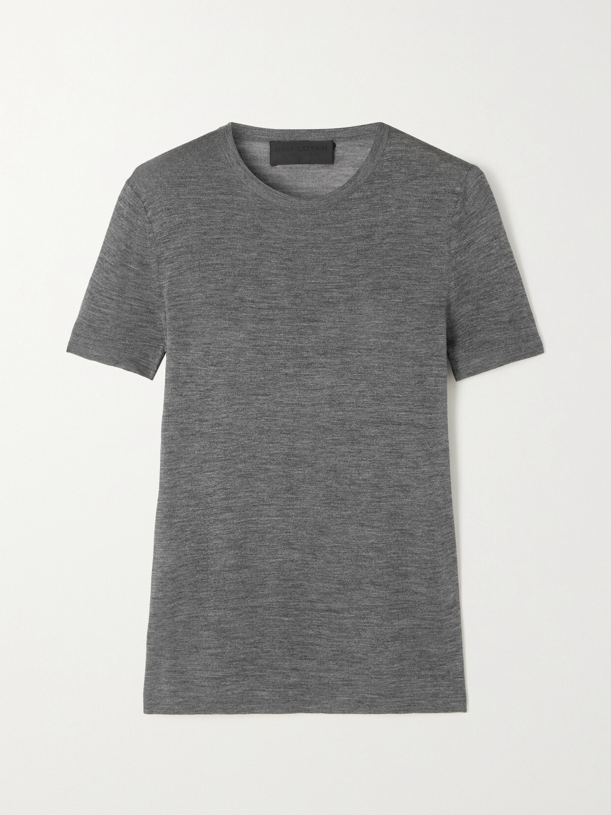 Nili Lotan - Chantelle Silk-jersey T-shirt - Gray
