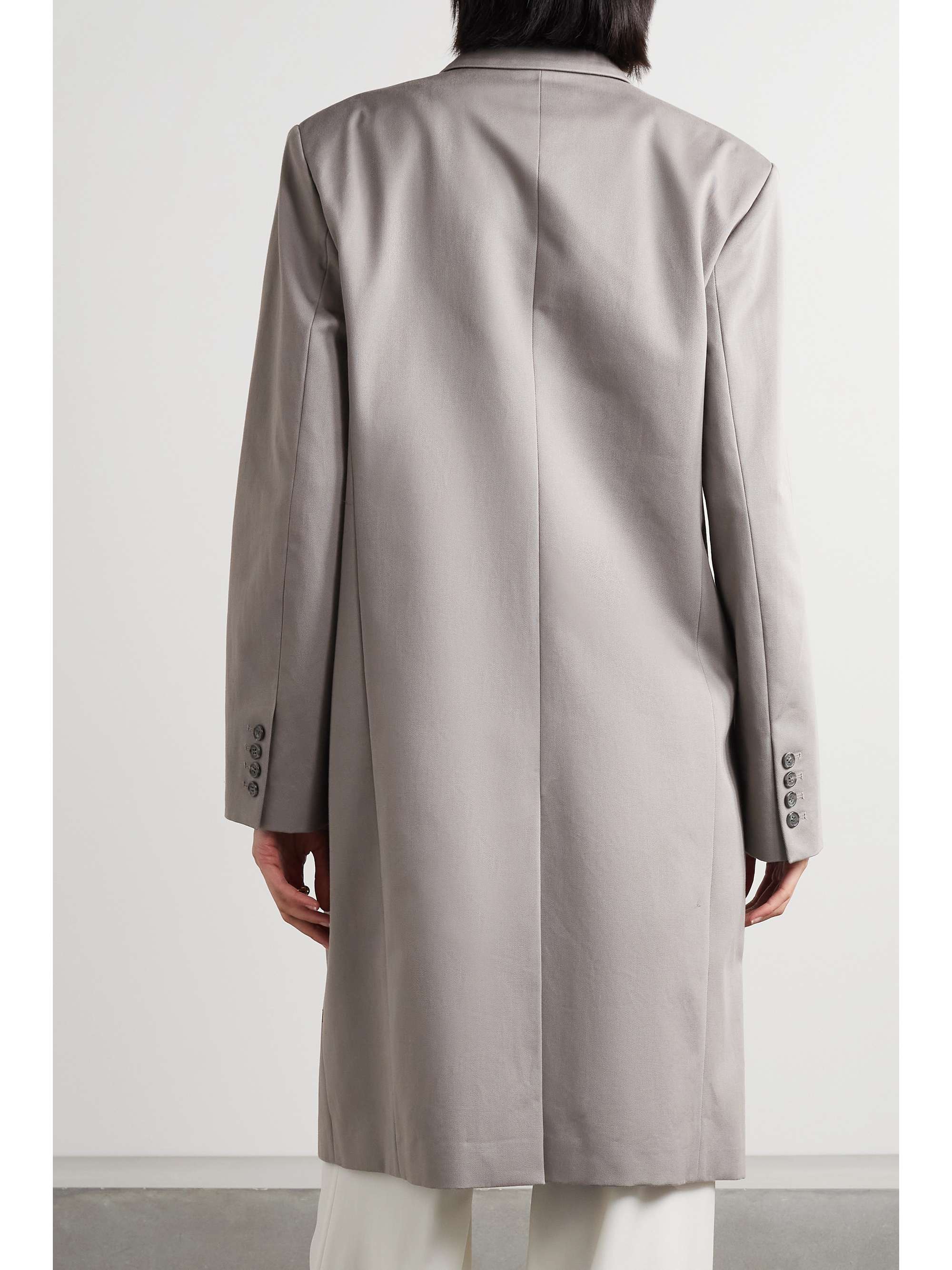 NILI LOTAN Glenn cotton and linen-blend twill coat