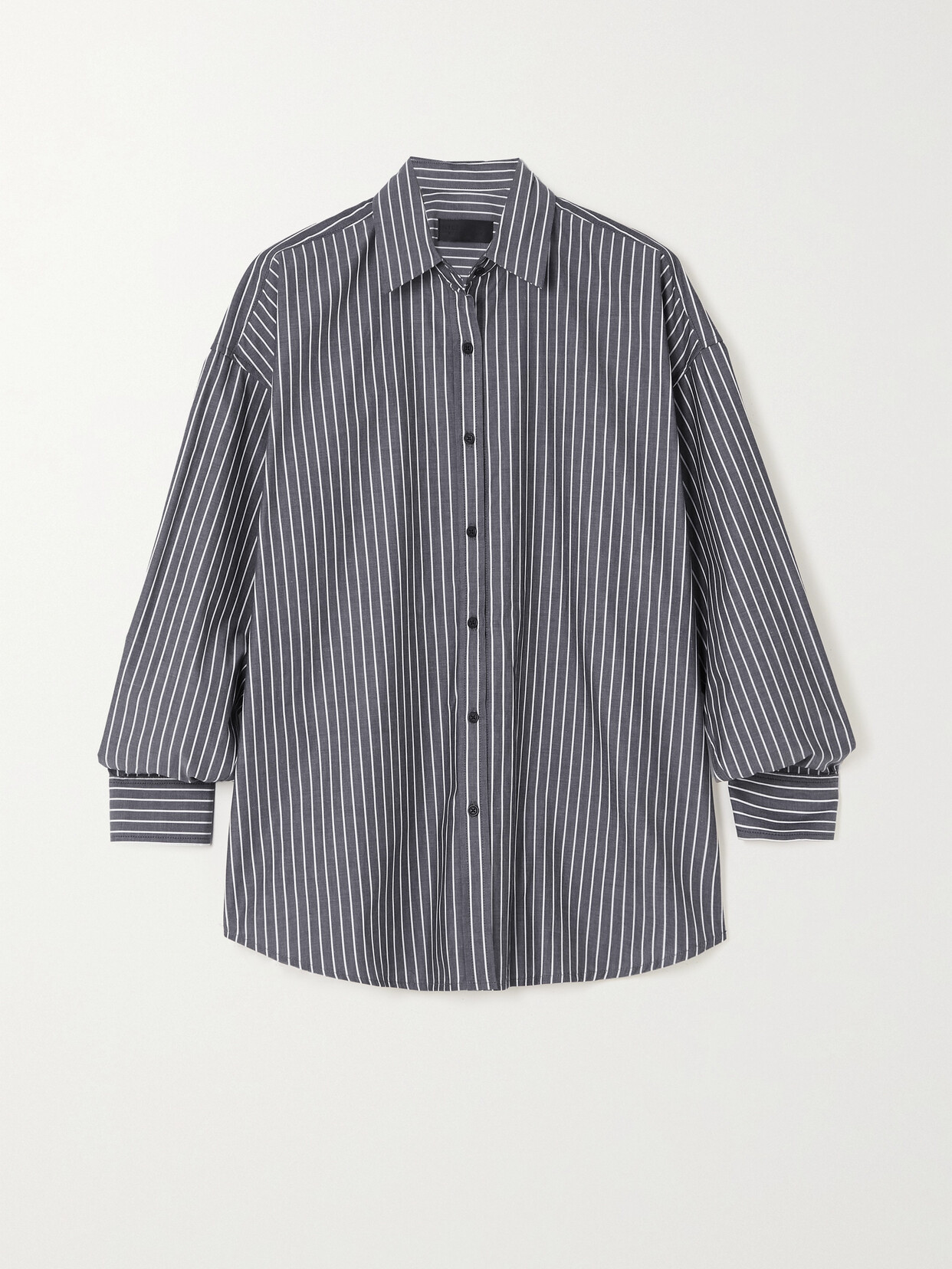 Nili Lotan - Mael Oversized Striped Cotton-poplin Shirt - Black