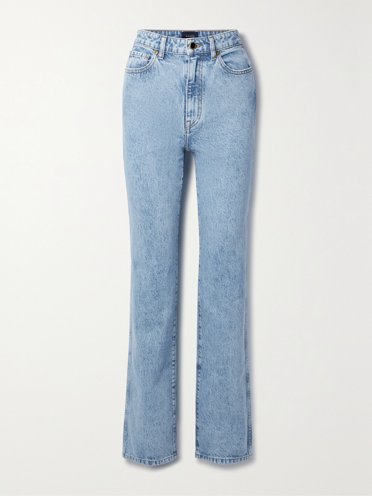 Khaite Danielle High-rise Straight-leg Jeans In Blue