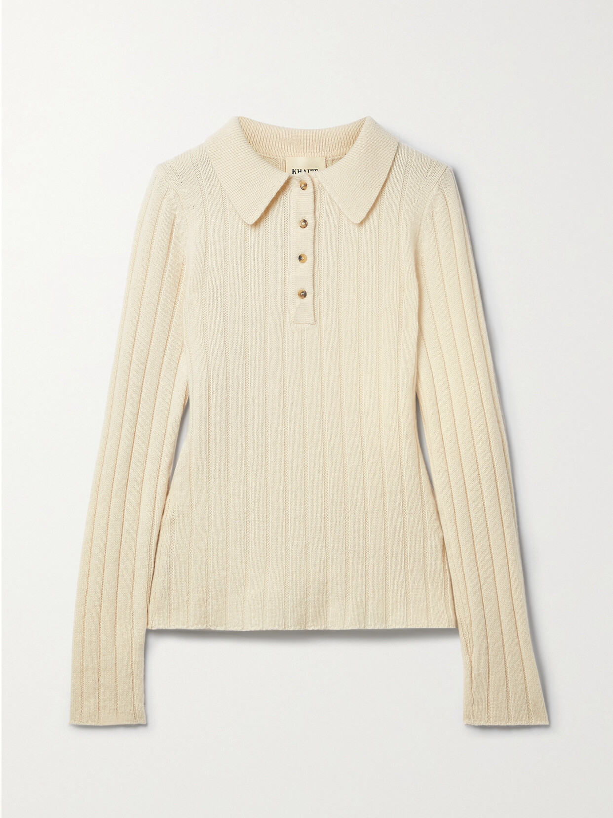 Khaite - Hans Ribbed Cashmere Sweater - Cream