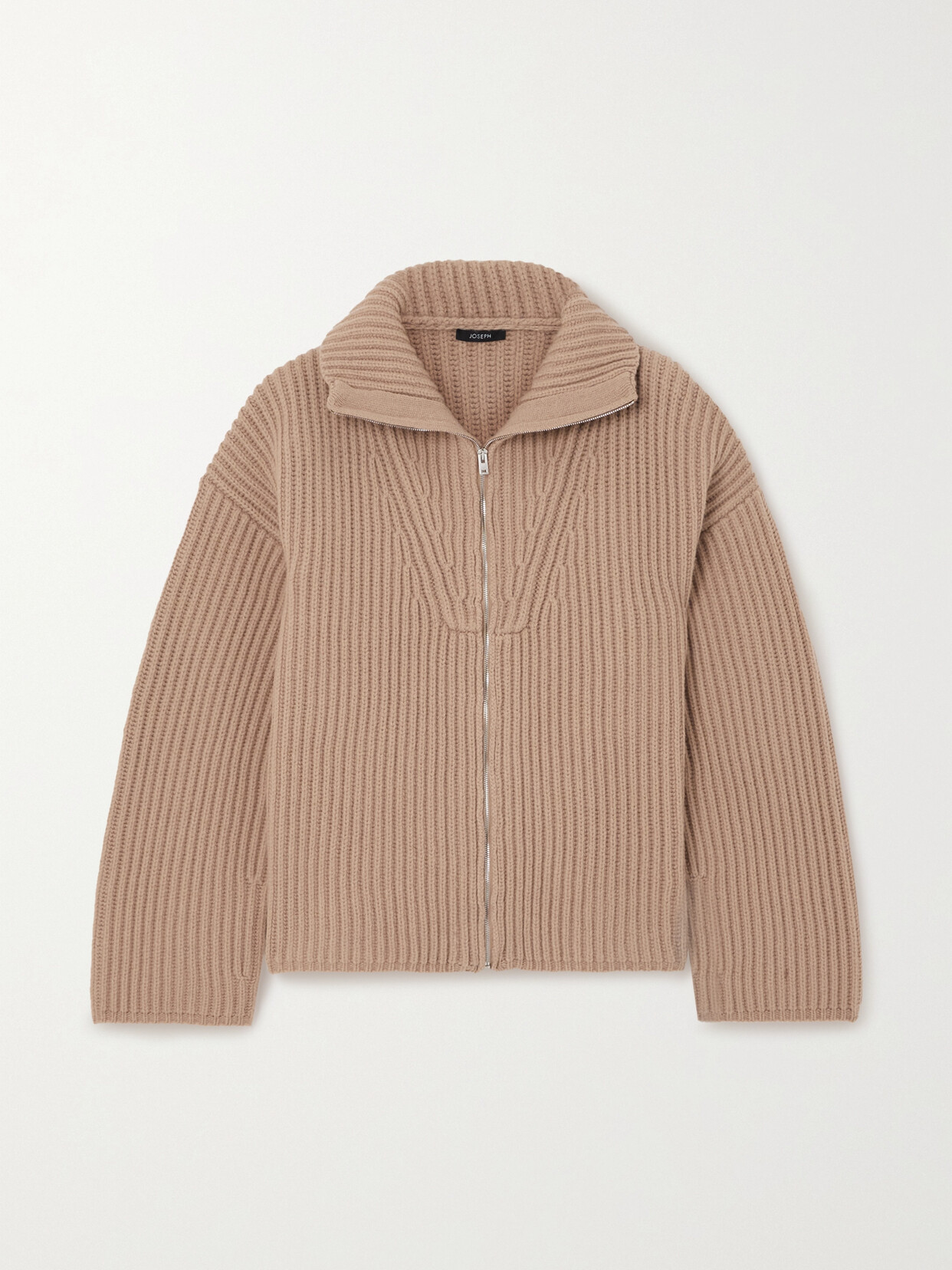 Joseph - Ribbed Merino Wool Cardigan - Neutrals