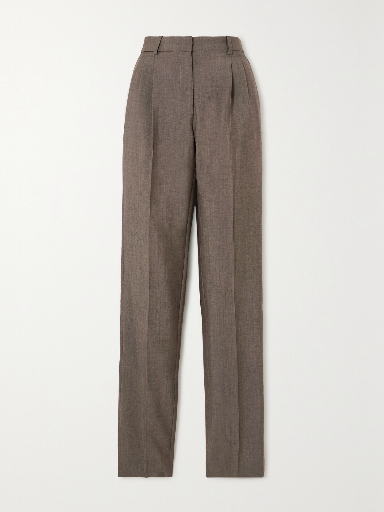 Joseph Turnchapel Wool-blend Straight-leg Pants - Brown