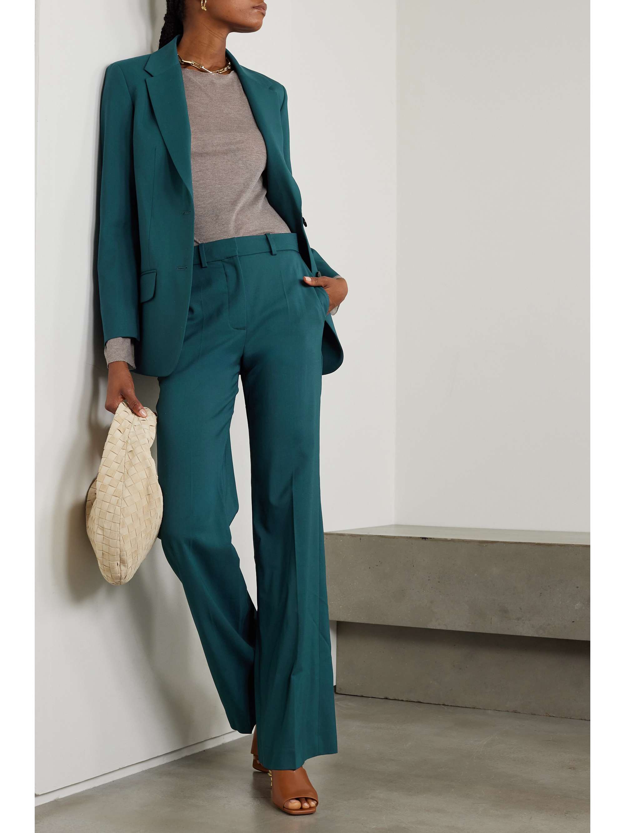 JOSEPH ストレッチウールツイル ストレートパンツ | NET-A-PORTER