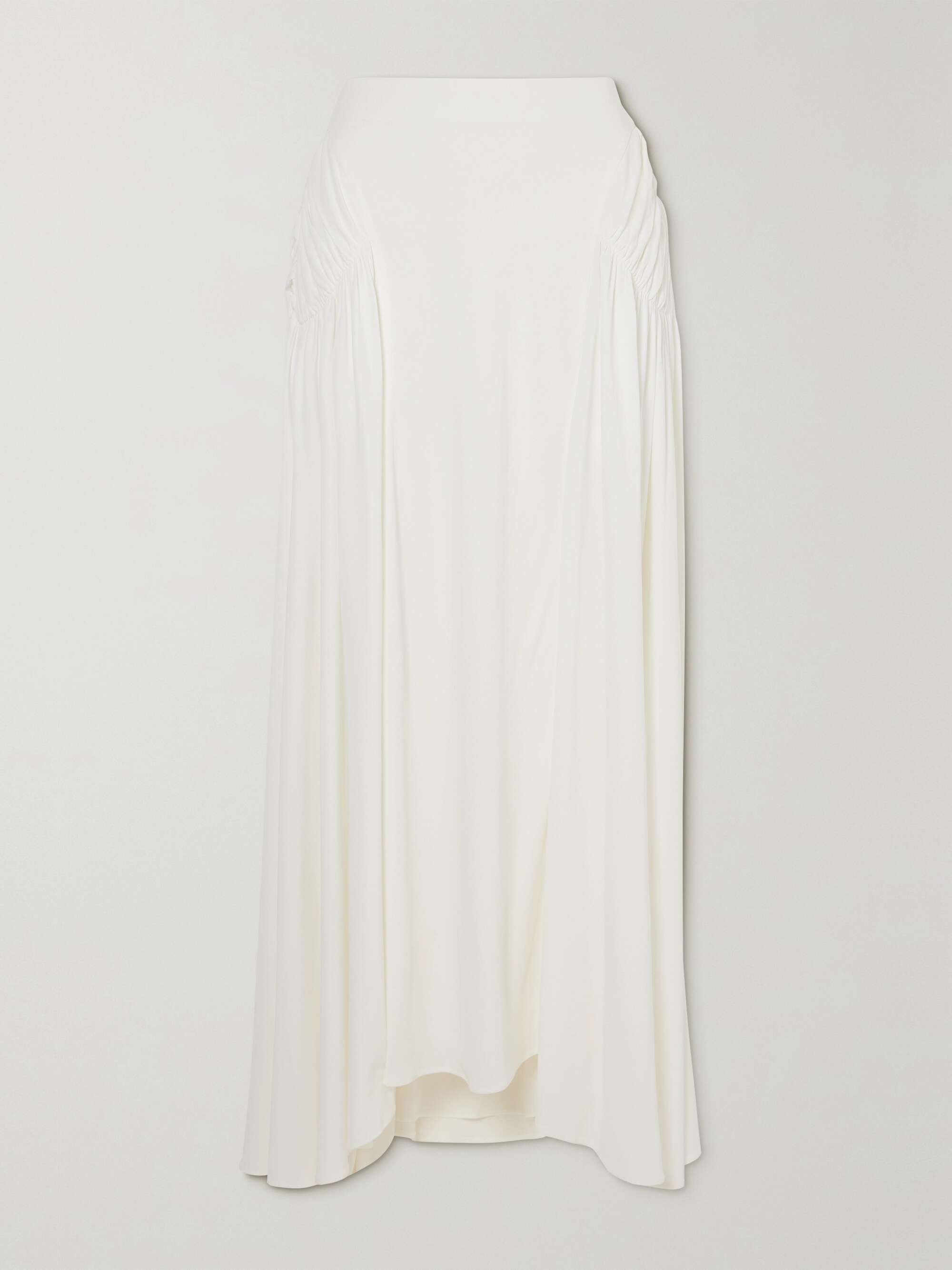 Andre asymmetric paneled stretch jersey maxi skirt