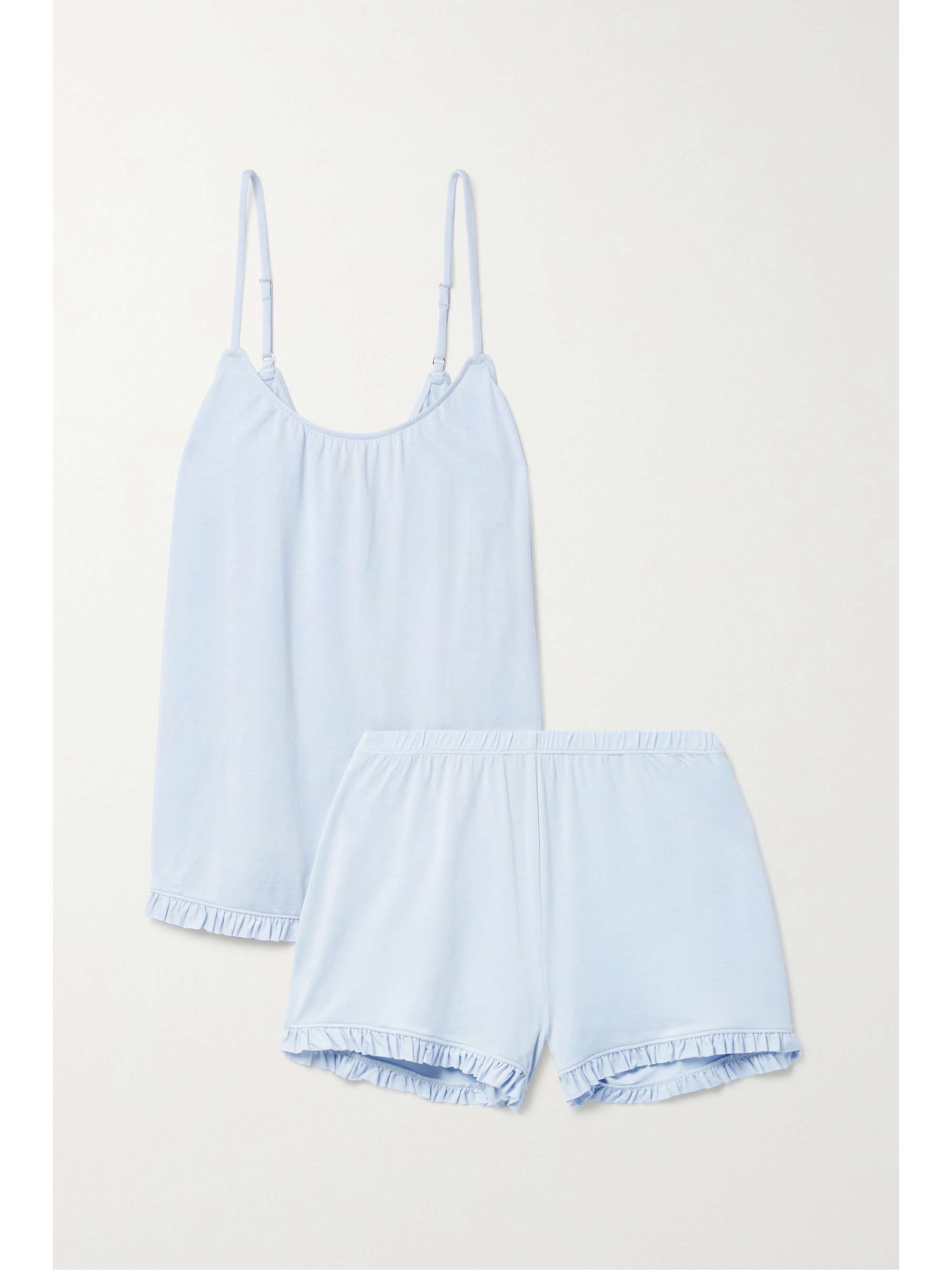 EBERJEY Gisele ruffled stretchTENCEL Modal jersey pajama set NETA