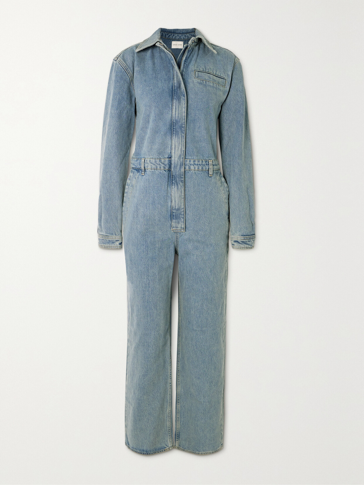 LOULOU STUDIO + Net Sustain Panay Organic Denim Jumpsuit - Blue