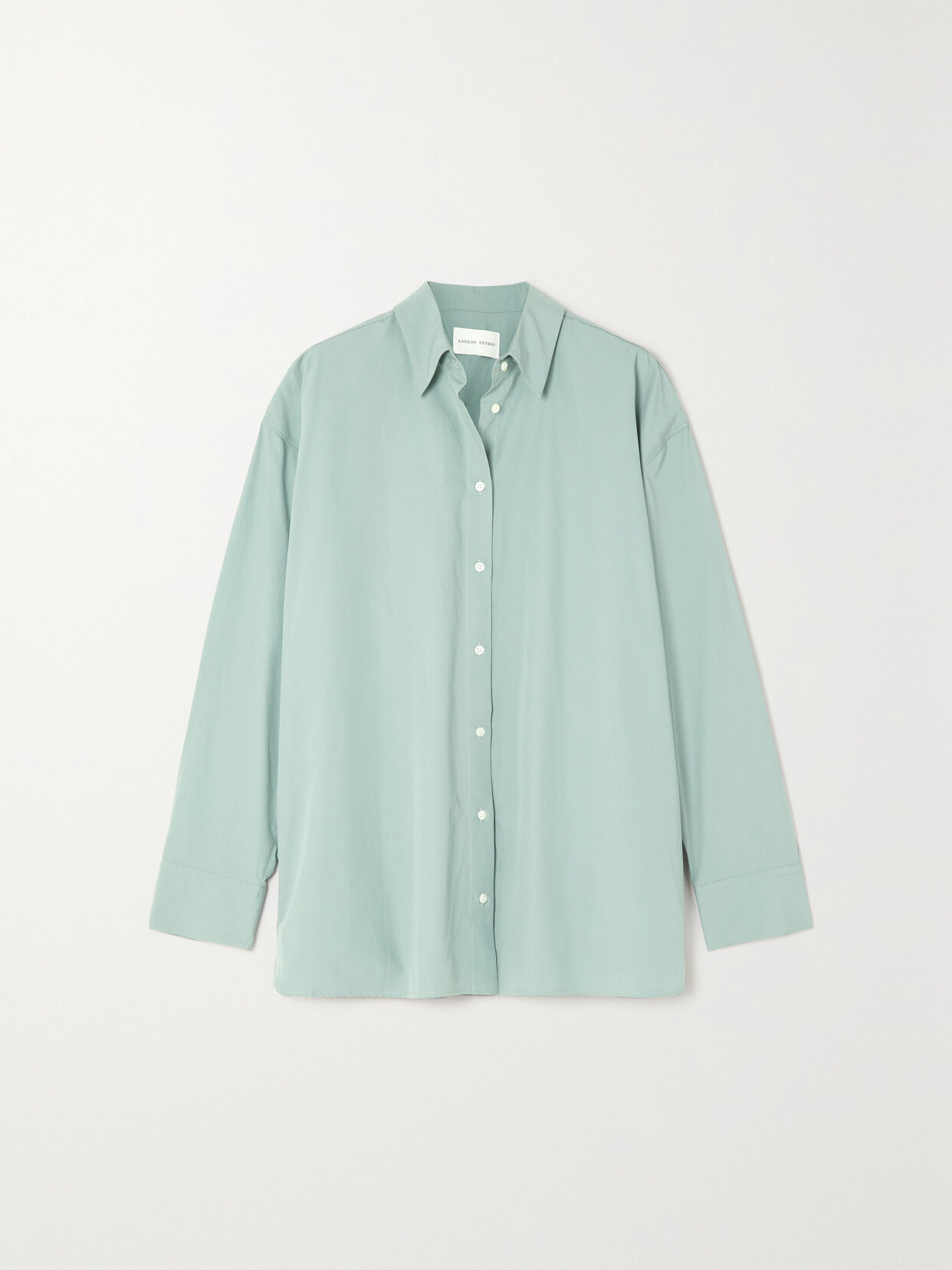 LOULOU STUDIO - + Net Sustain Espanto Oversized Organic Cotton-poplin Shirt - Blue