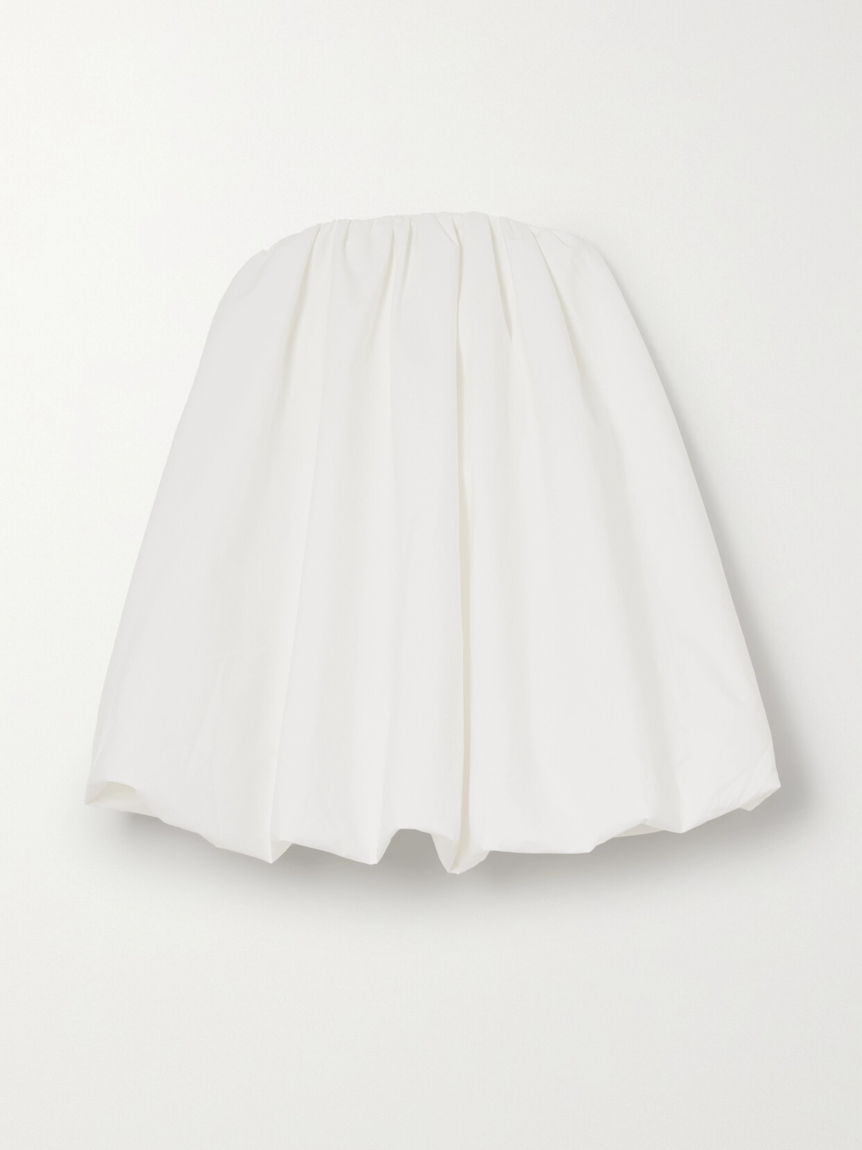 Interior - The Augie Strapless Cotton-poplin Mini Dress - White