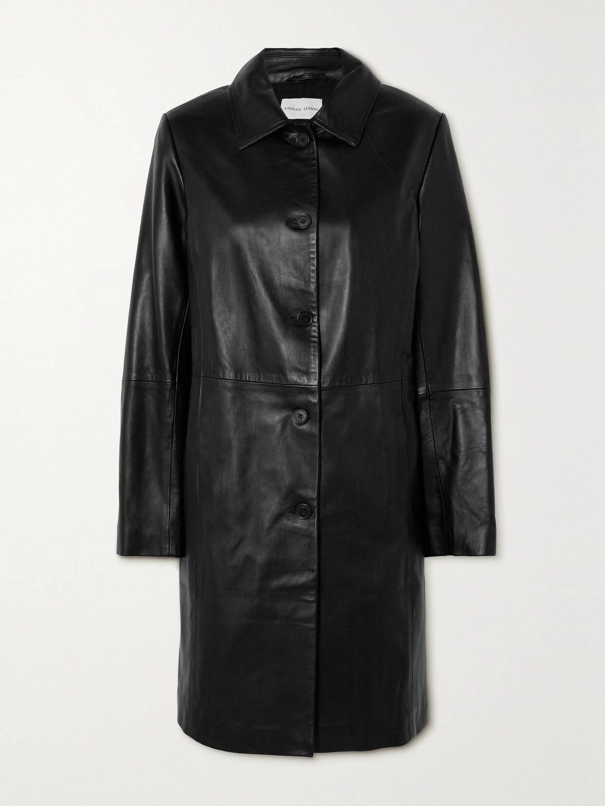 LOULOU STUDIO - + Net Sustain Uvon Leather Trench Coat - Black