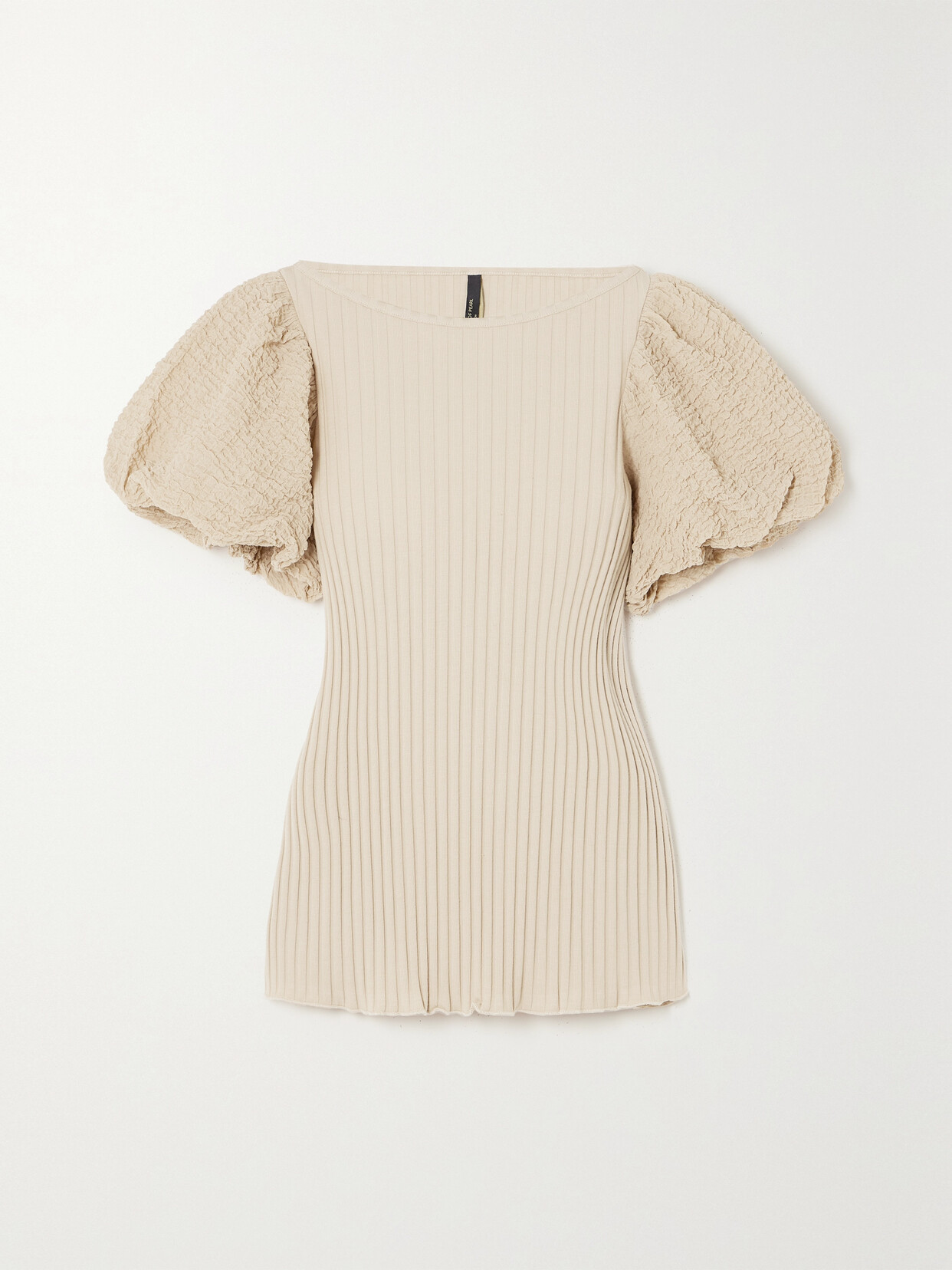 Mother Of Pearl + Net Sustain Ribbed Organic Cotton-blend T-shirt In Pink