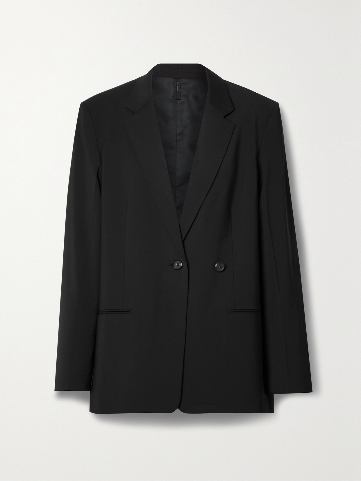 HELMUT LANG DOUBLE-BREASTED WOVEN BLAZER