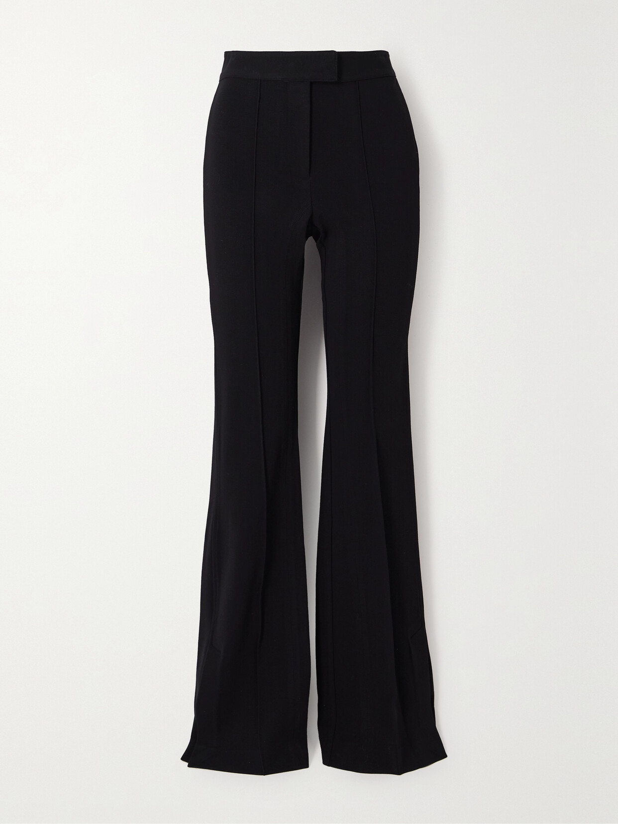 Helmut Lang - Pleated Stretch-twill Flared Pants - Black