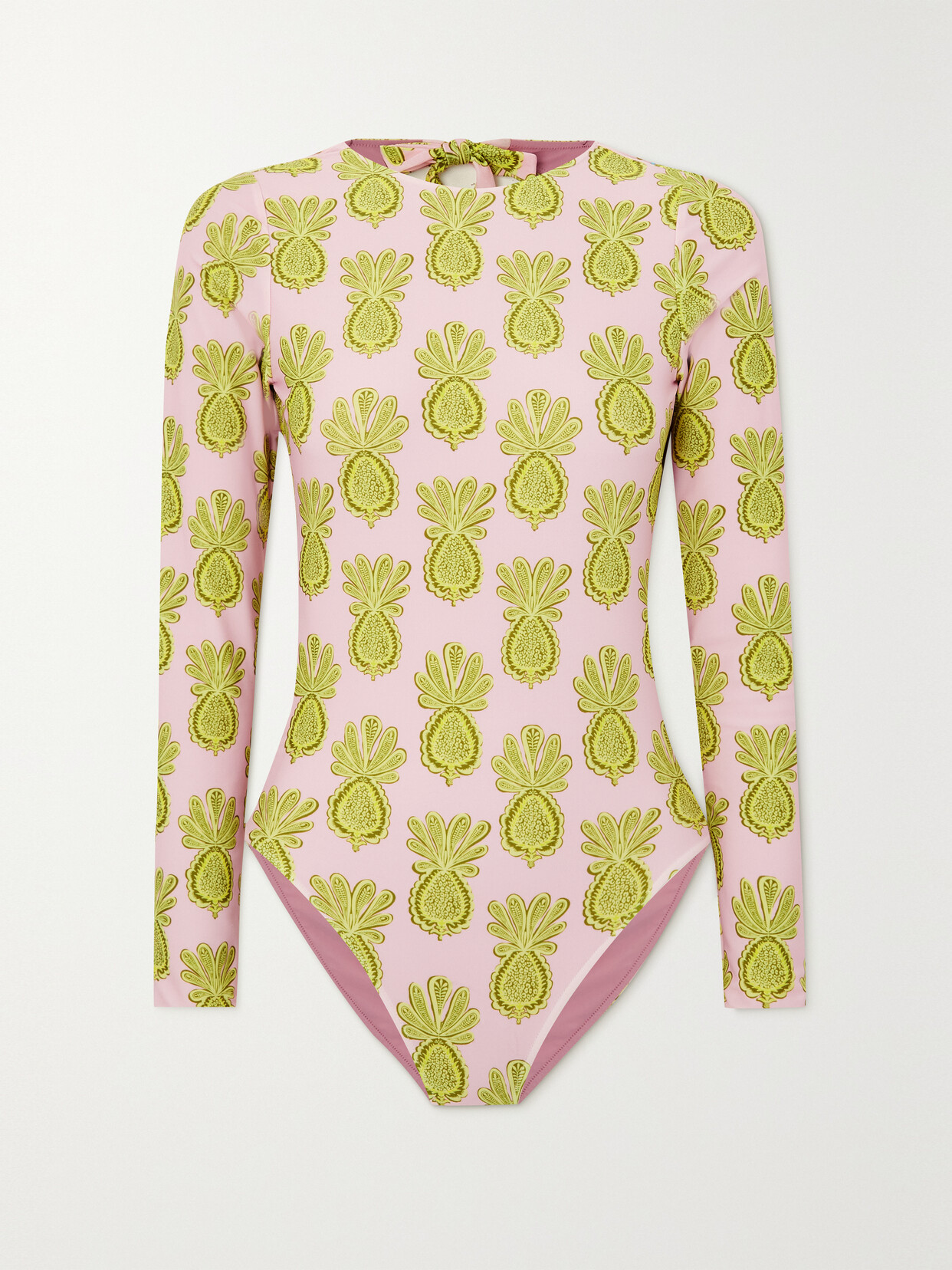 La DoubleJ Printed Open-back Swimsuit - Yellow