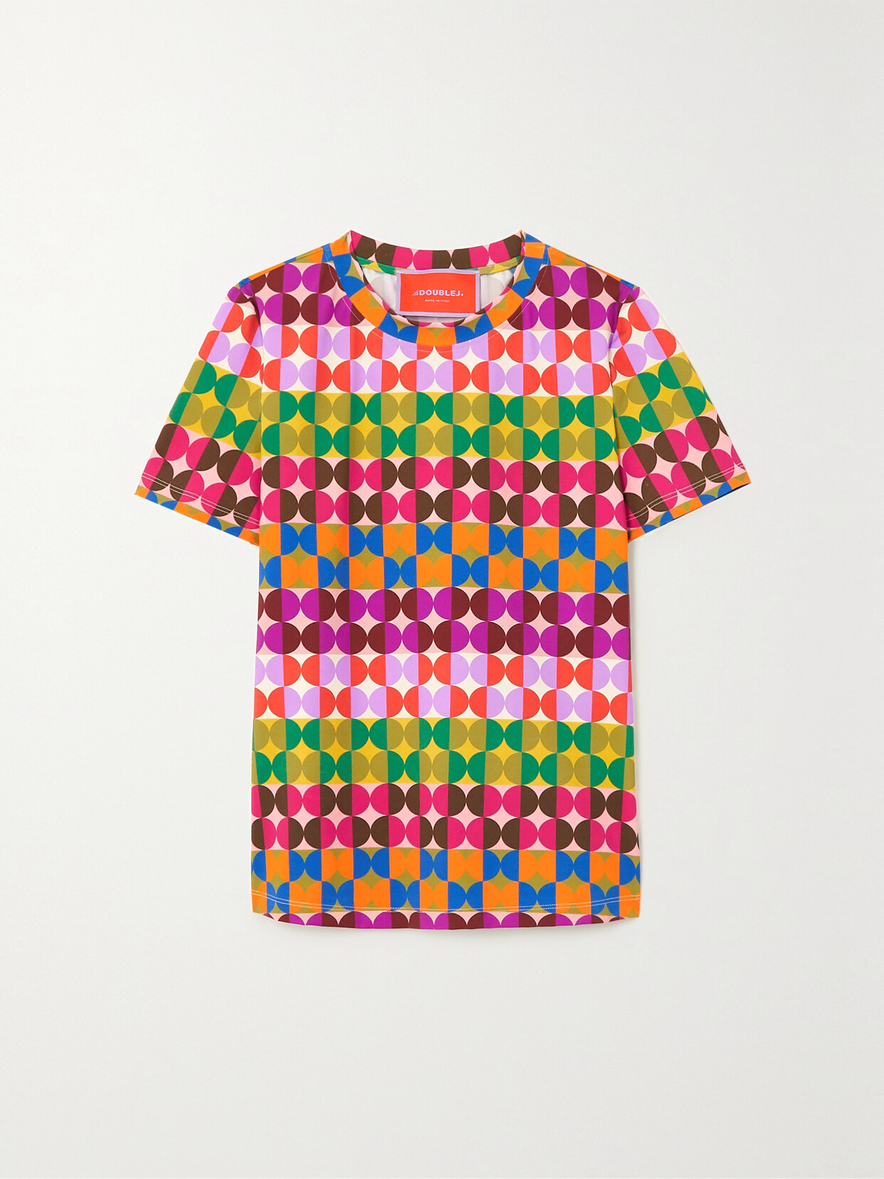La DoubleJ - Jazzercize Printed Stretch-jersey T-shirt - Pink