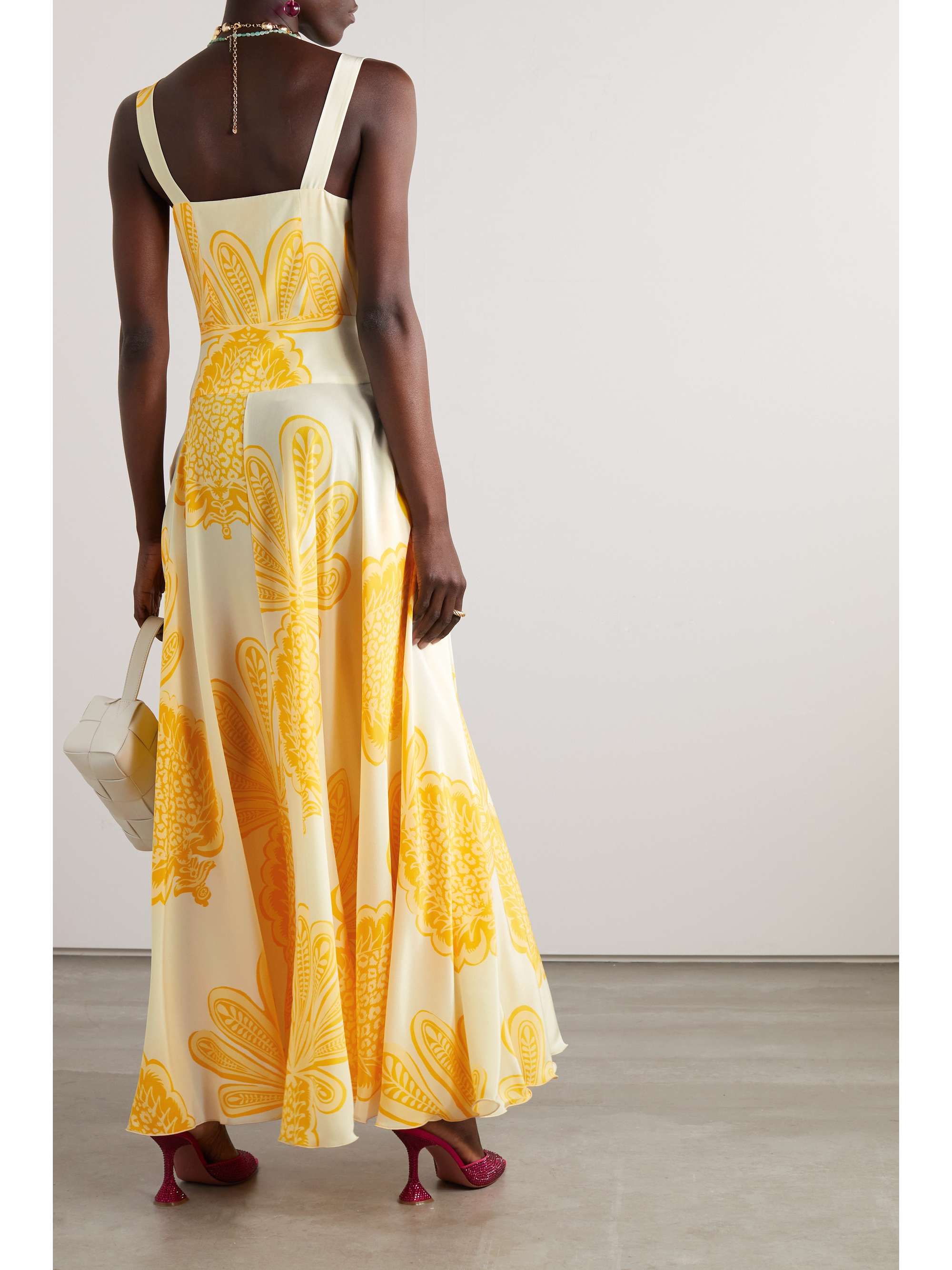 LA DOUBLEJ Printed silk crepe de chine maxi dress | NET-A-PORTER