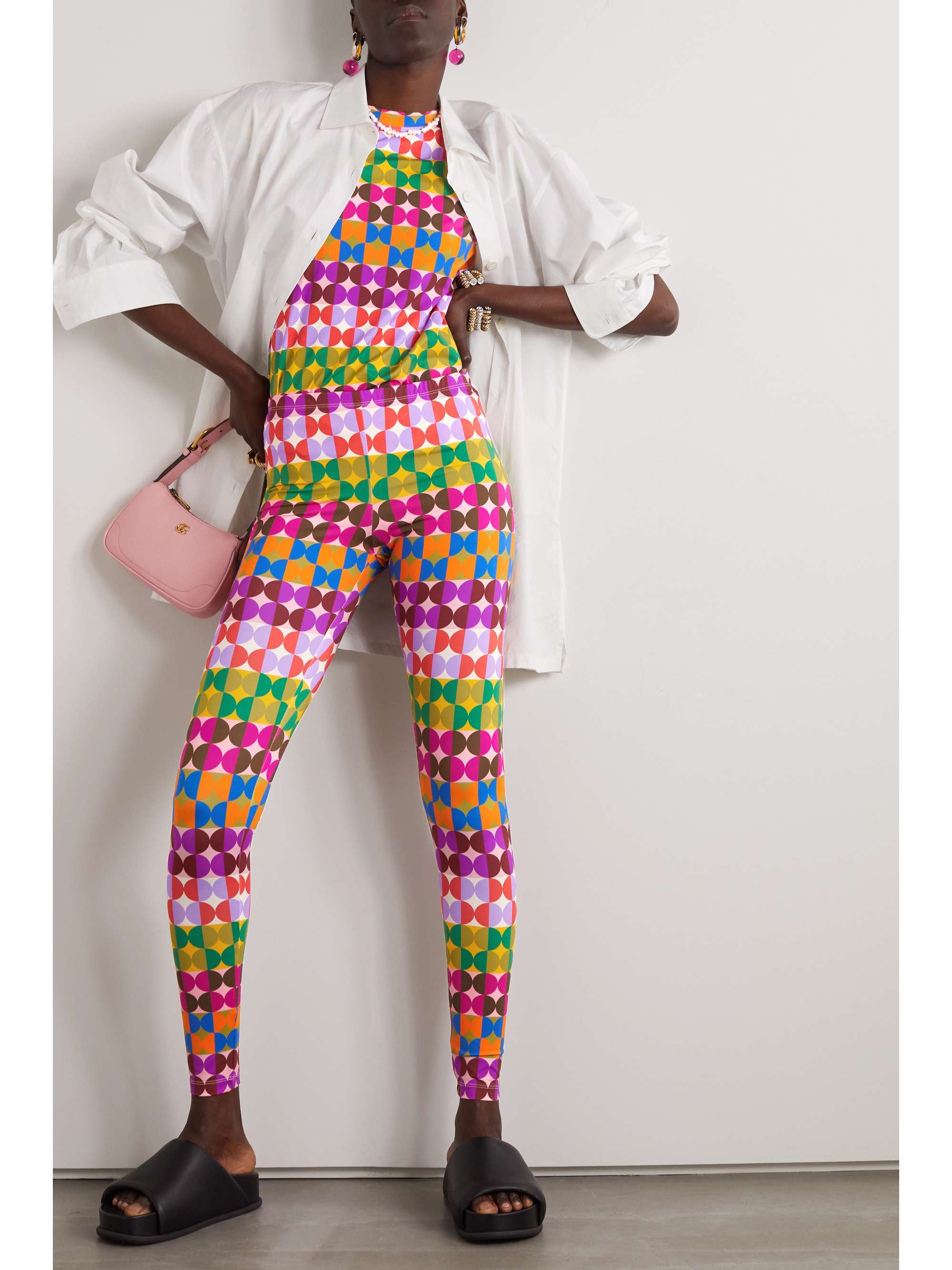 LA DOUBLEJ Printed stretch-jersey leggings
