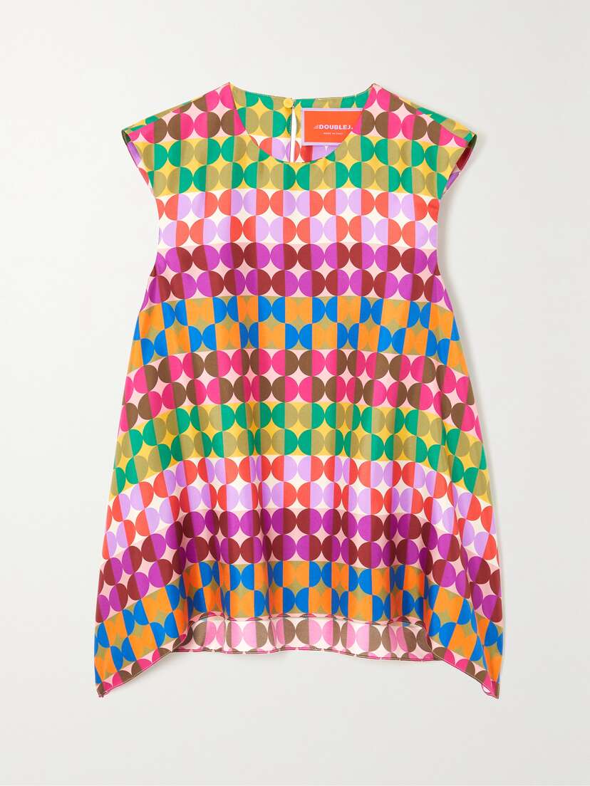 La DoubleJ San Carlo Printed Silk-twill Top -  - xx large