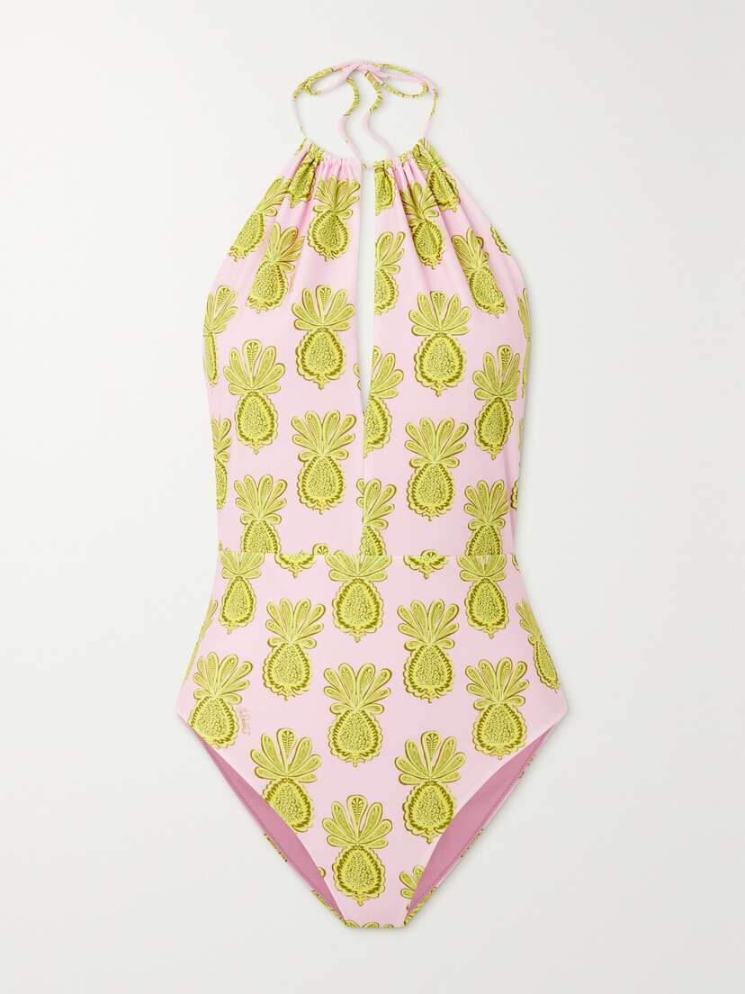 La DoubleJ Esther Printed Halterneck Swimsuit - x large