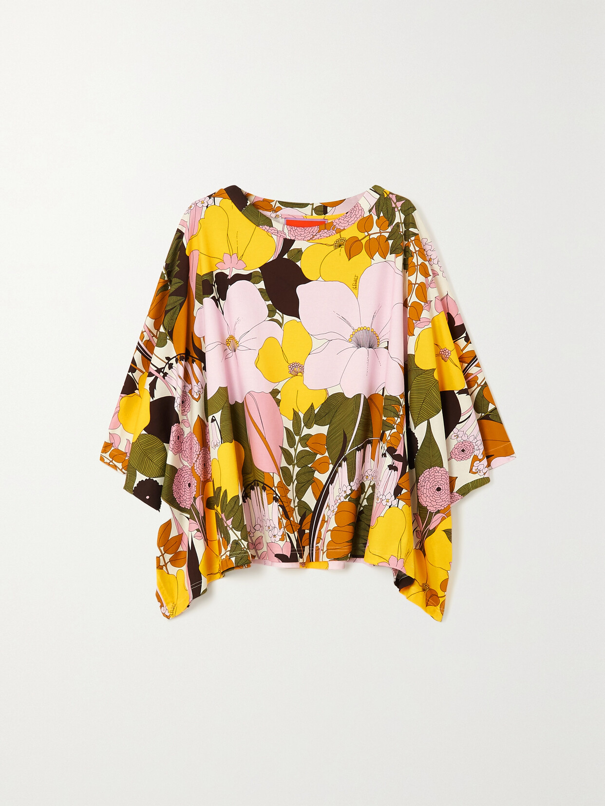 La Doublej Meditation Floral-print Cotton Blouse In Multi