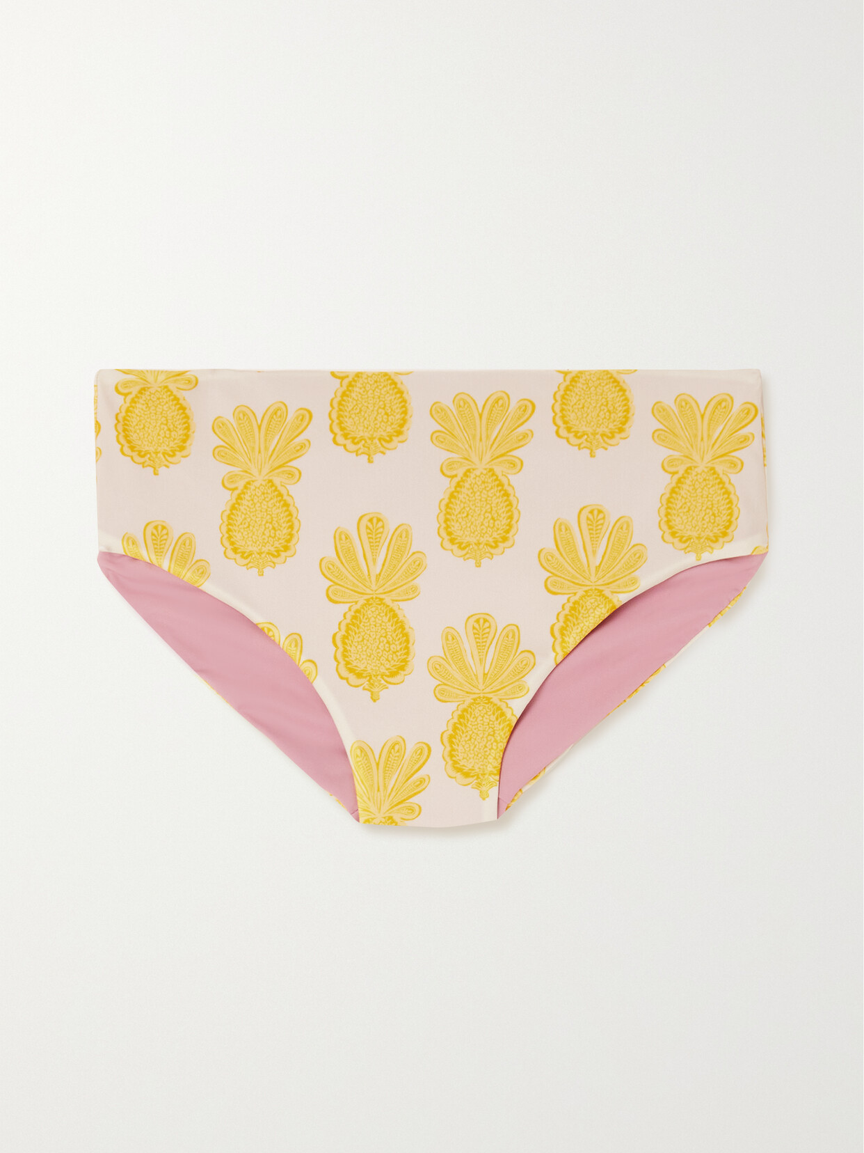 La Doublej Printed Bikini Briefs In Yellow