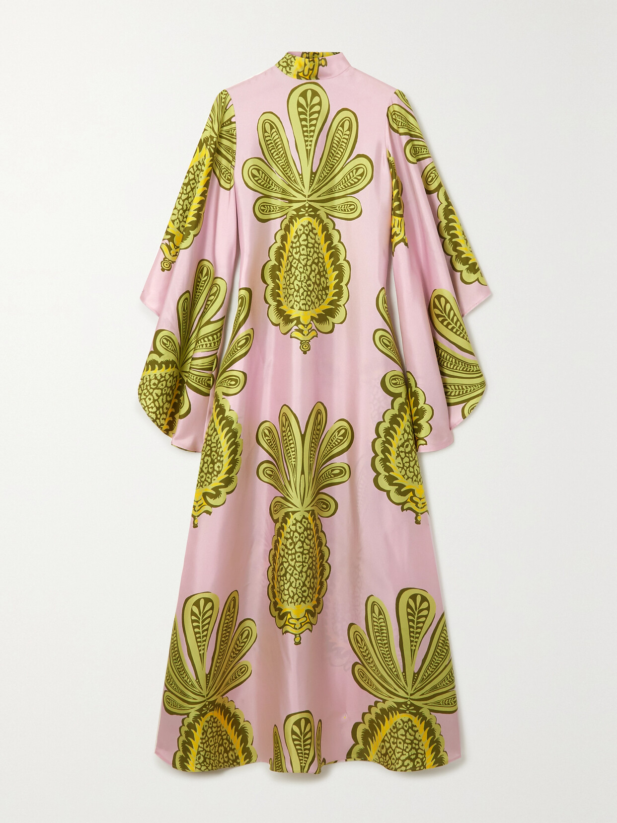 La DoubleJ Magnifico Printed Silk-twill Maxi Dress - Pink