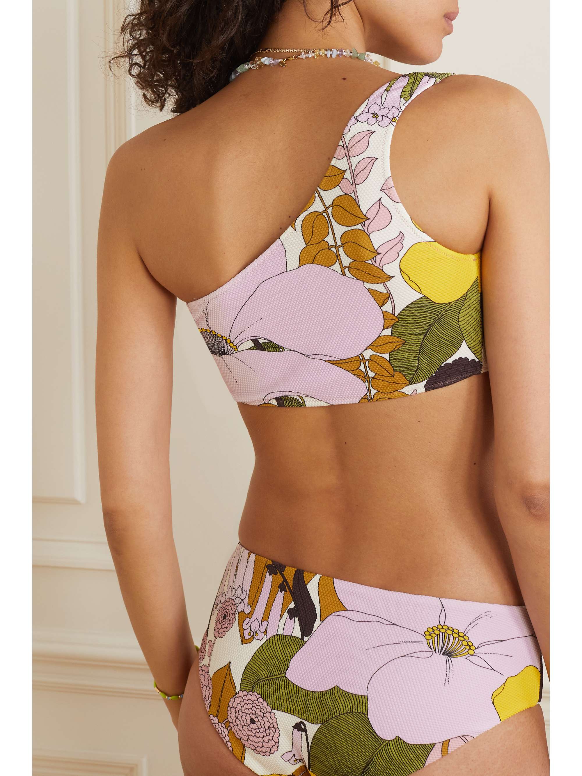 LA DOUBLEJ One-shoulder printed bikini top