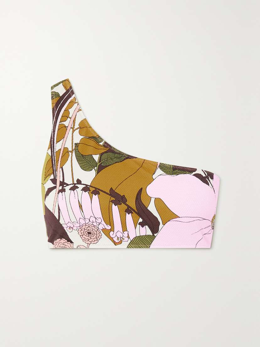 La DoubleJ Goddess One-shoulder Printed Bikini Top - xx large